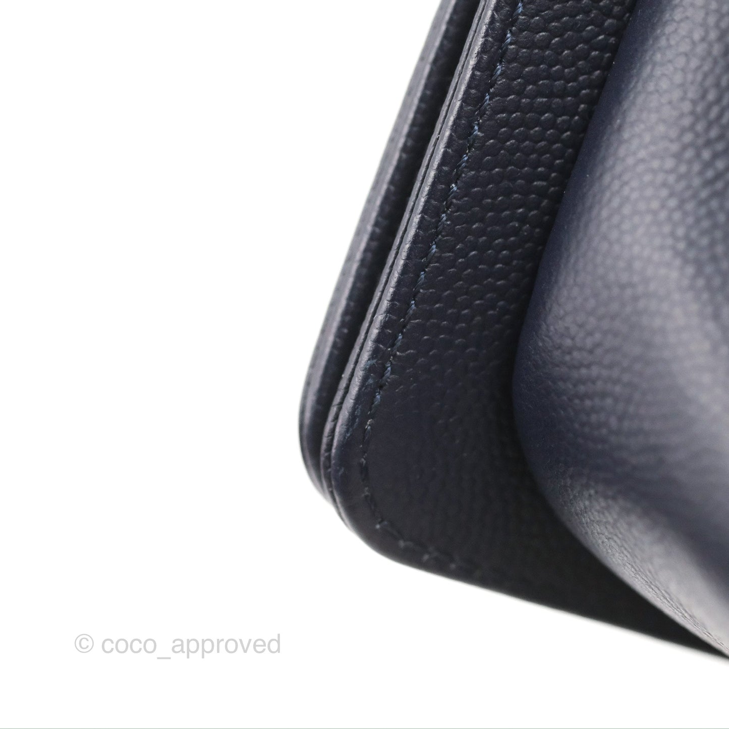 Chanel Quilted Medium Boy Navy Caviar Aged Gold Hardware