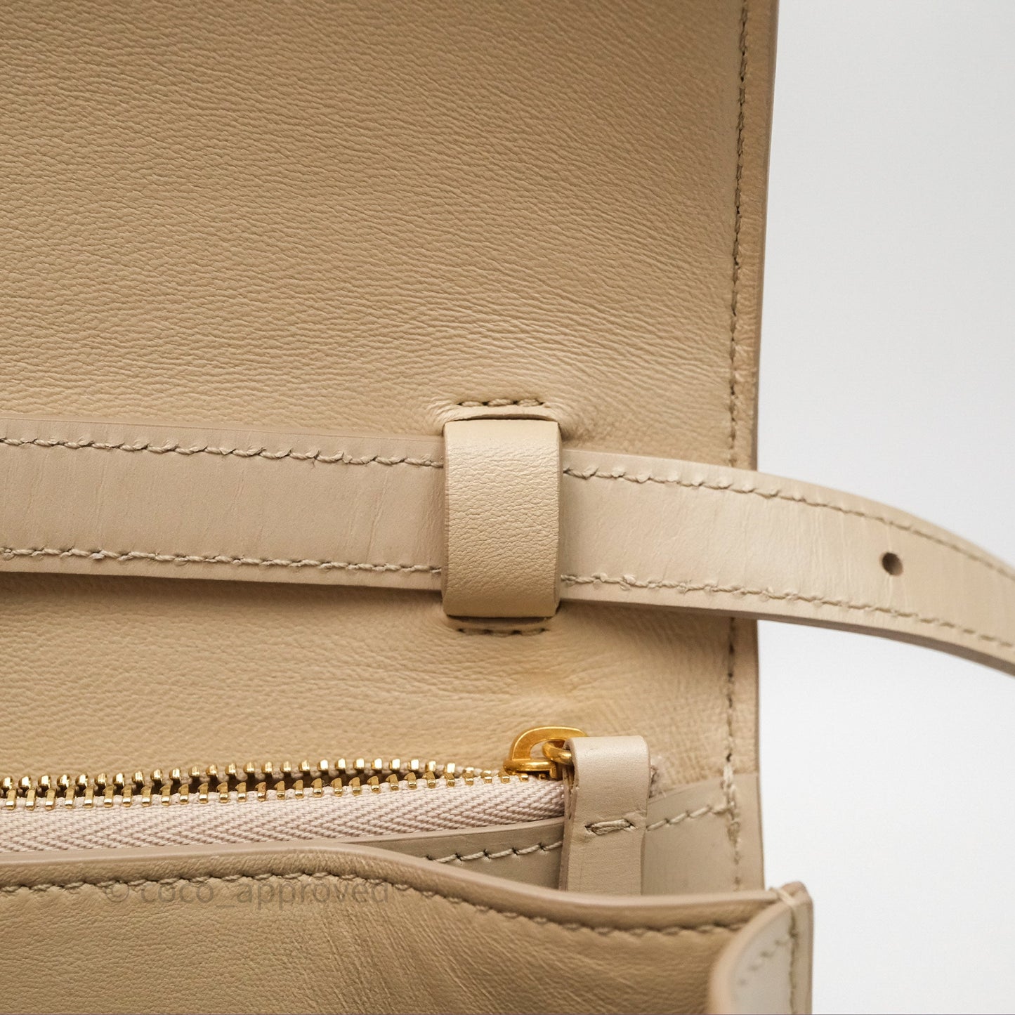 Celine Medium Classic Box Flap Beige Calfskin