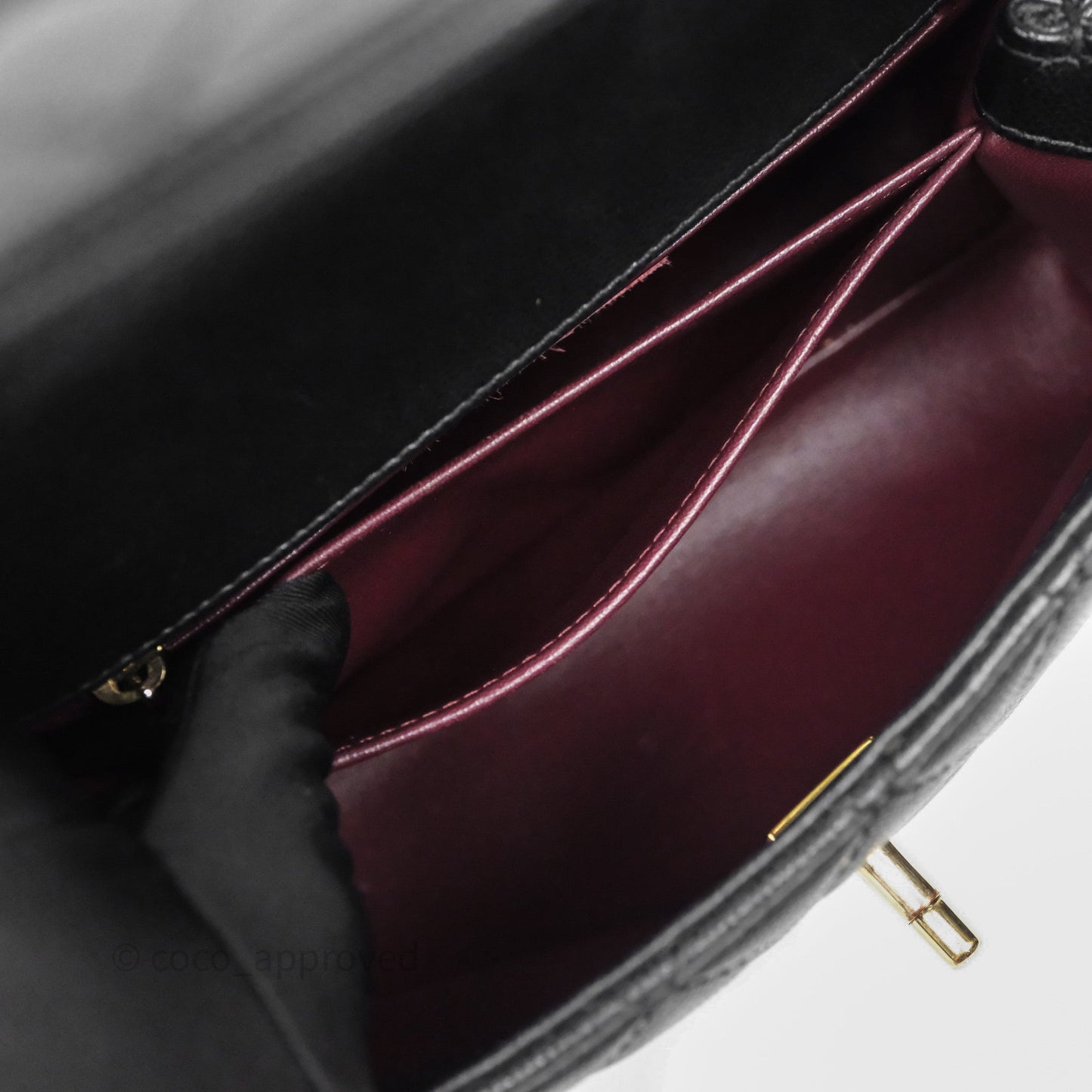 Chanel Small Coco Handle Quilted Black Caviar Gold Hardware