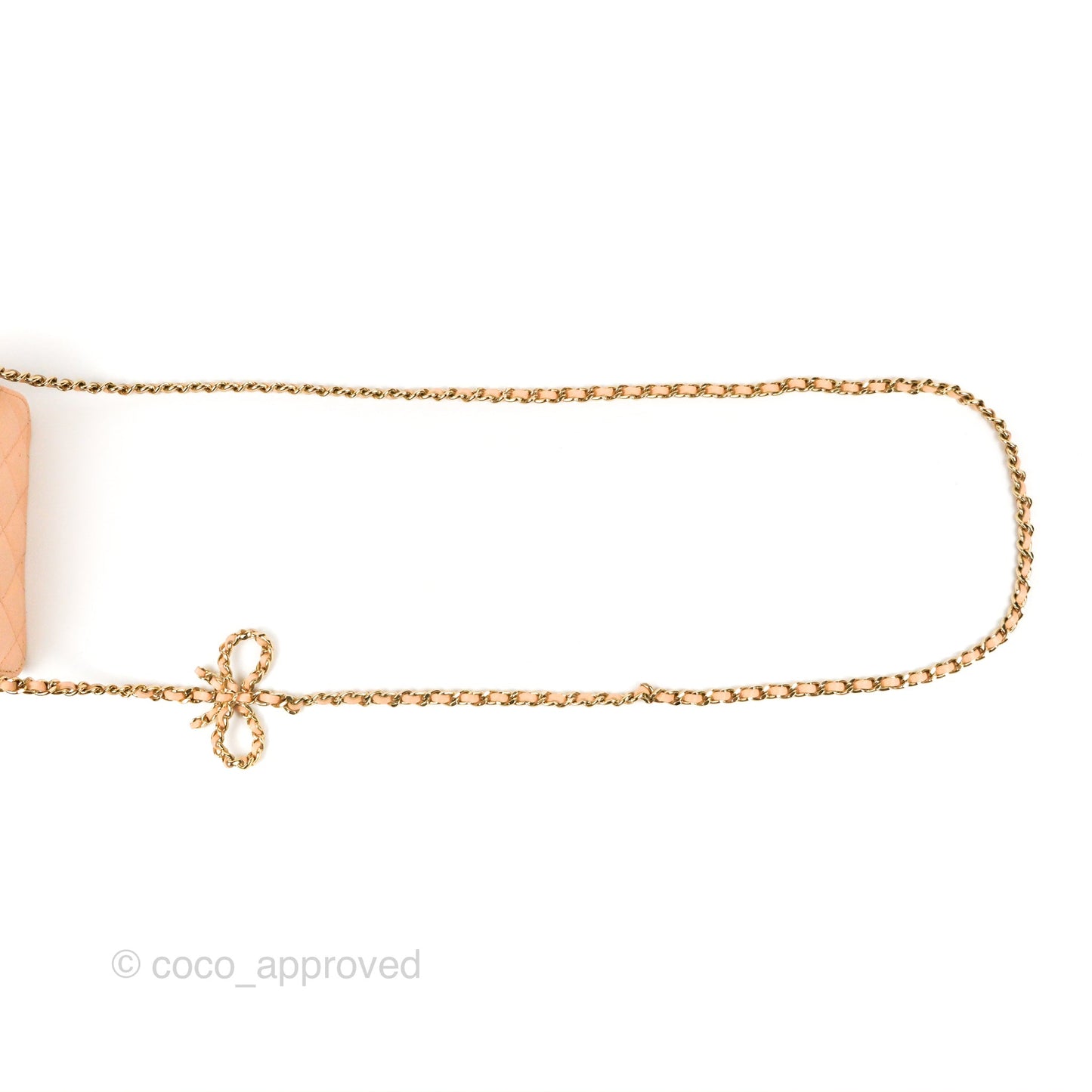 Chanel Mini Clutch with Ribbon Bow Chain Orange Claire Caviar 23S