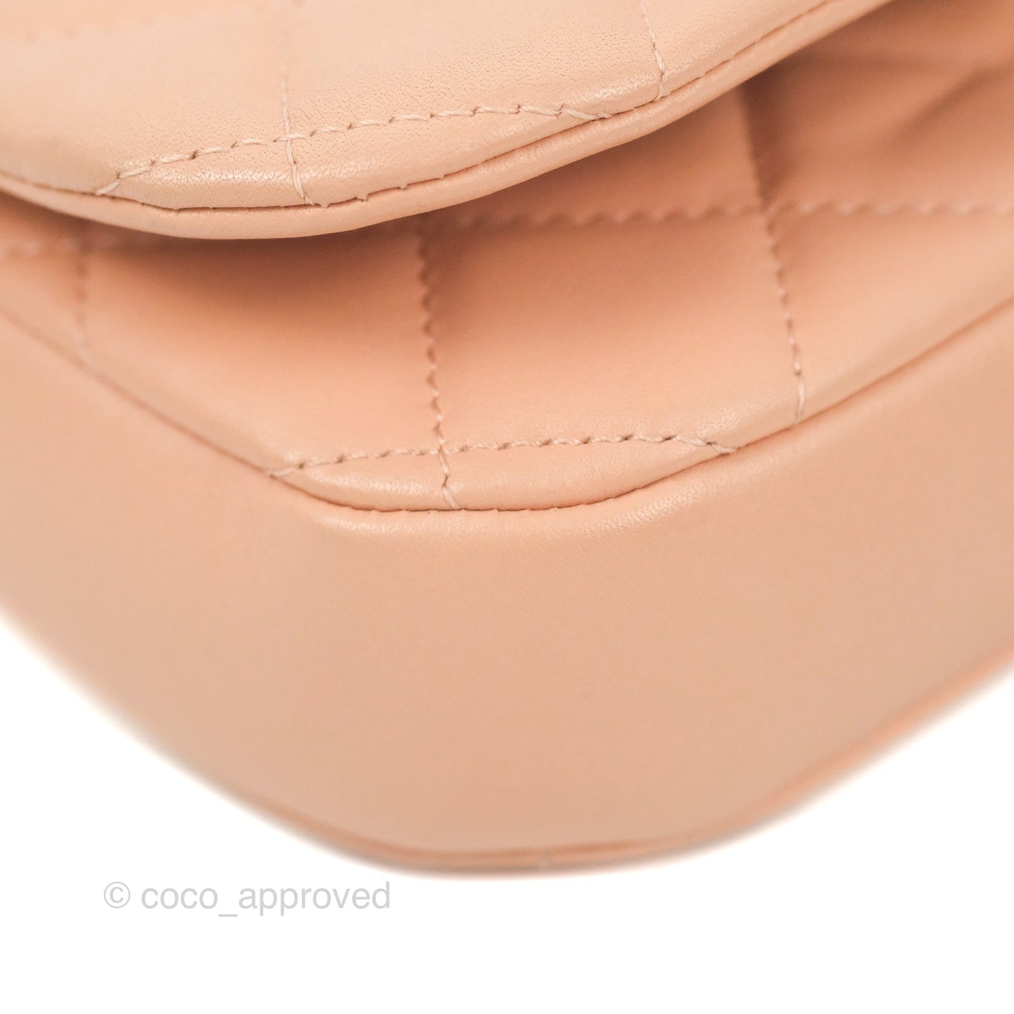 Chanel Clutch with Chain Beige Pink Calfskin Aged Gold Hardware