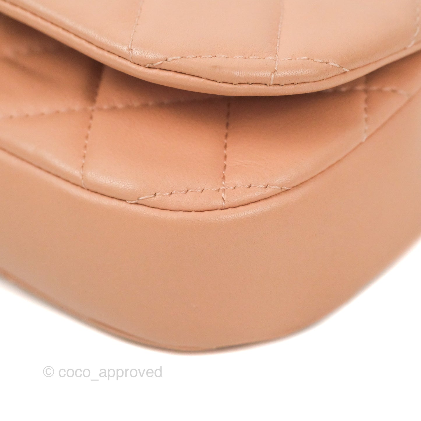 Chanel Clutch with Chain Beige Pink Calfskin Aged Gold Hardware
