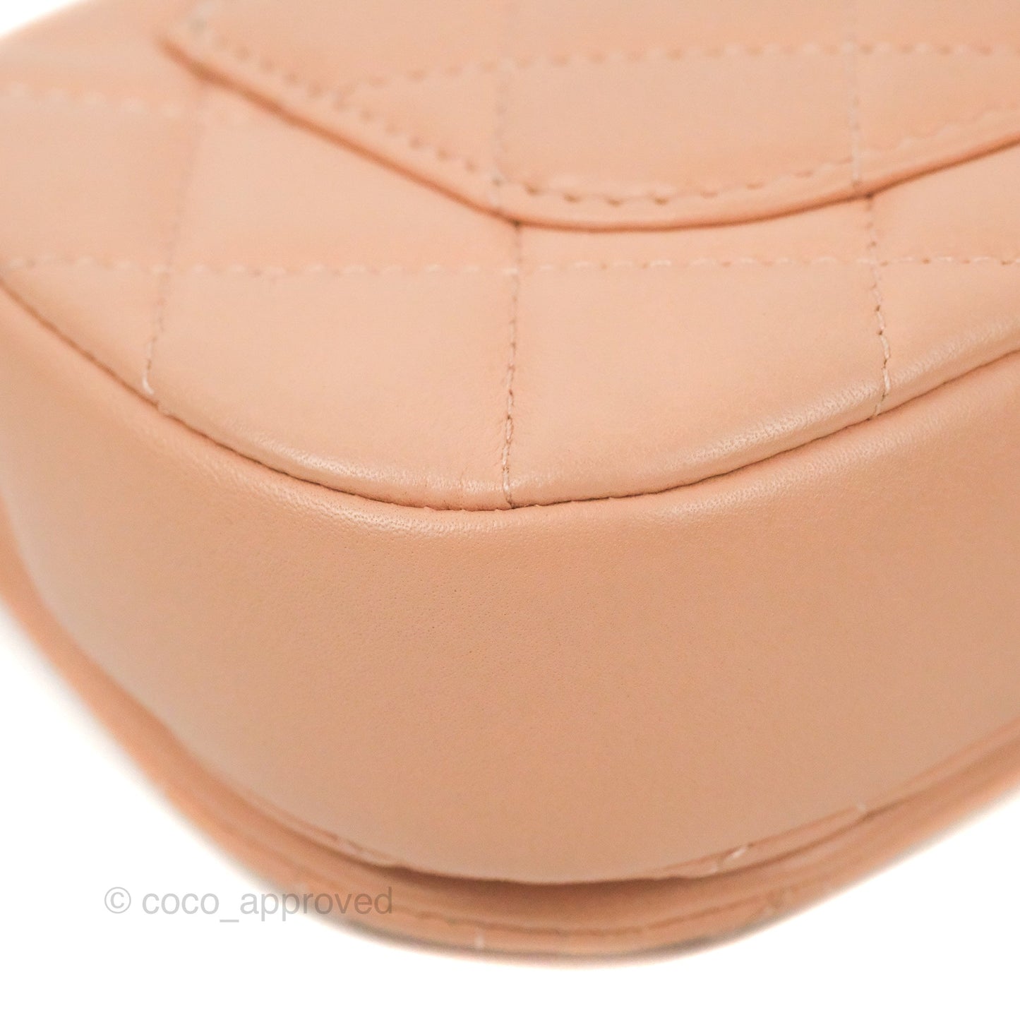 Chanel Clutch with Chain Beige Pink Calfskin Aged Gold Hardware