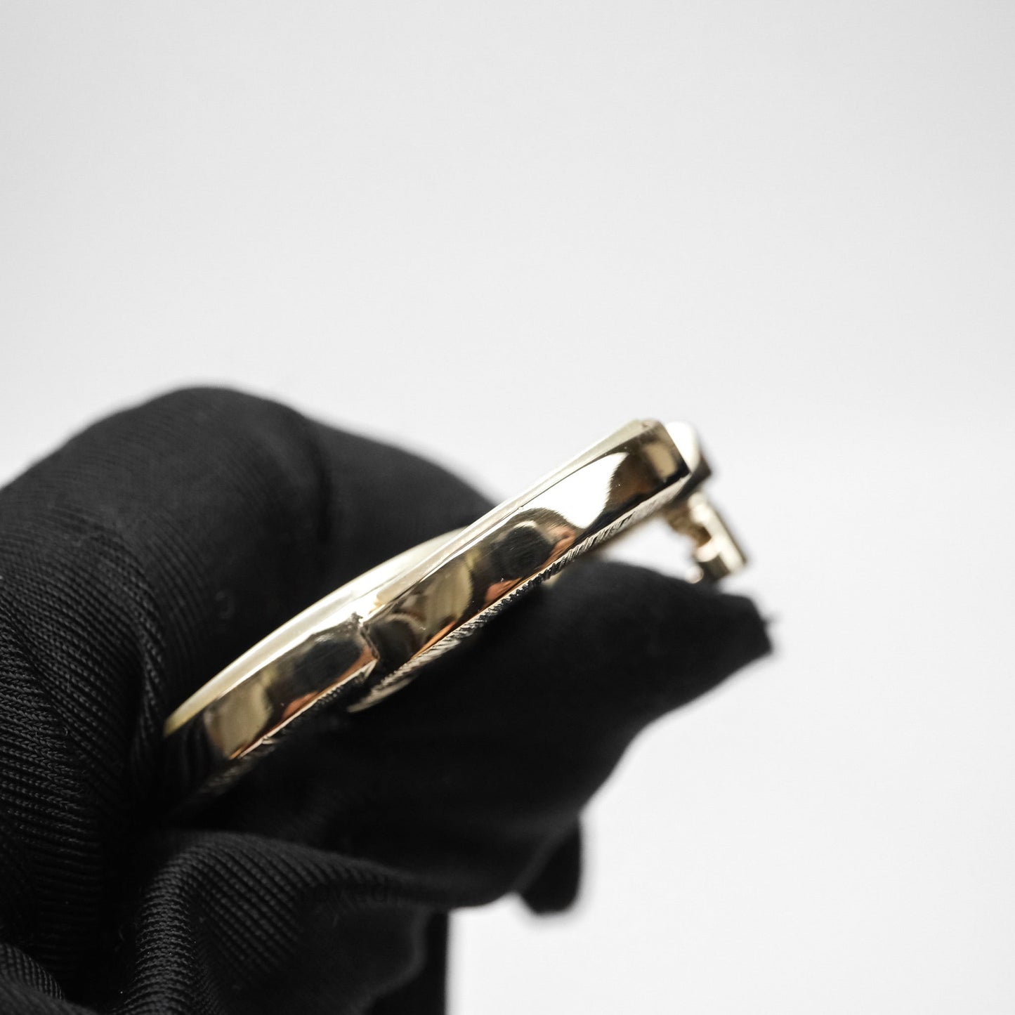 Chanel Crystal White Resin Brooch Gold Tone 21B
