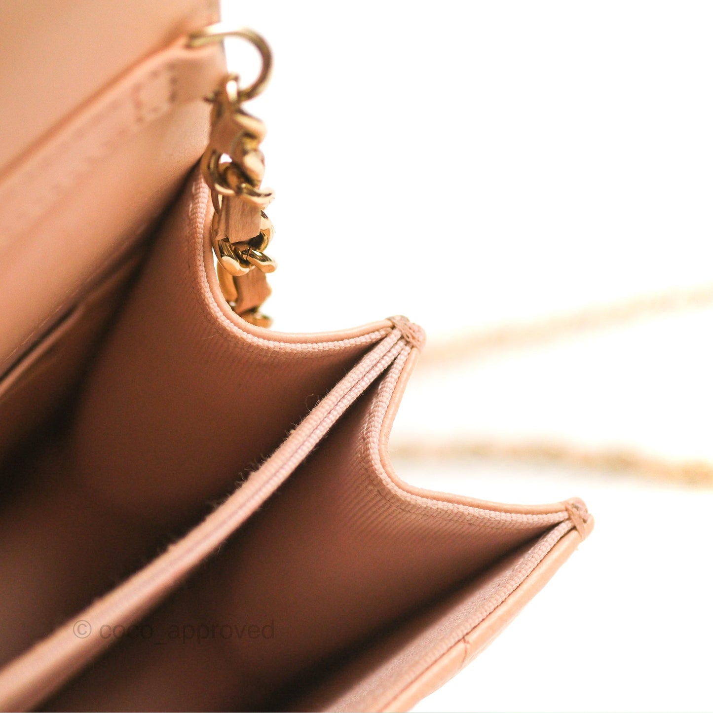 Chanel Mini Clutch with Ribbon Bow Chain Orange Claire Caviar 23S