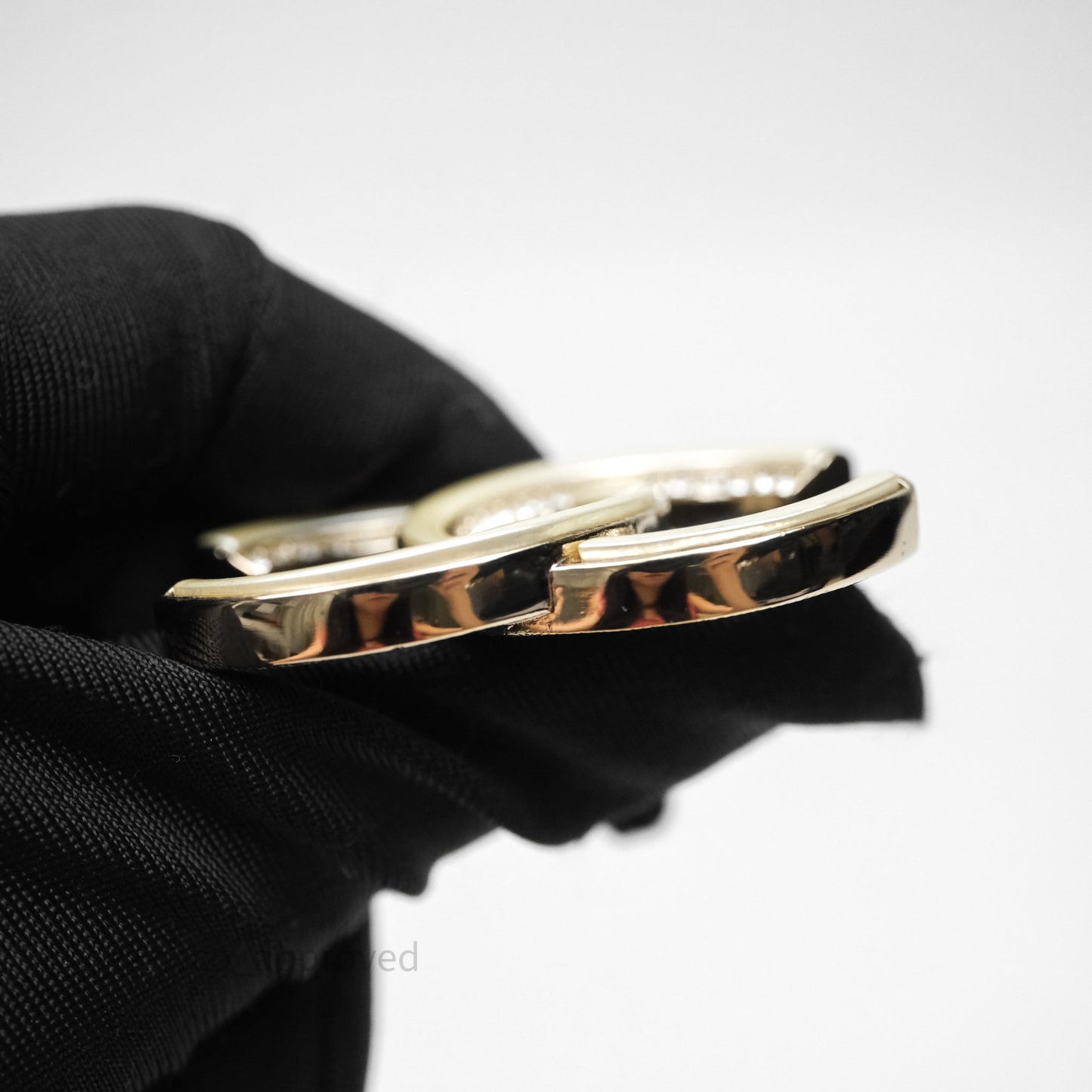 Chanel Crystal White Resin Brooch Gold Tone 21B