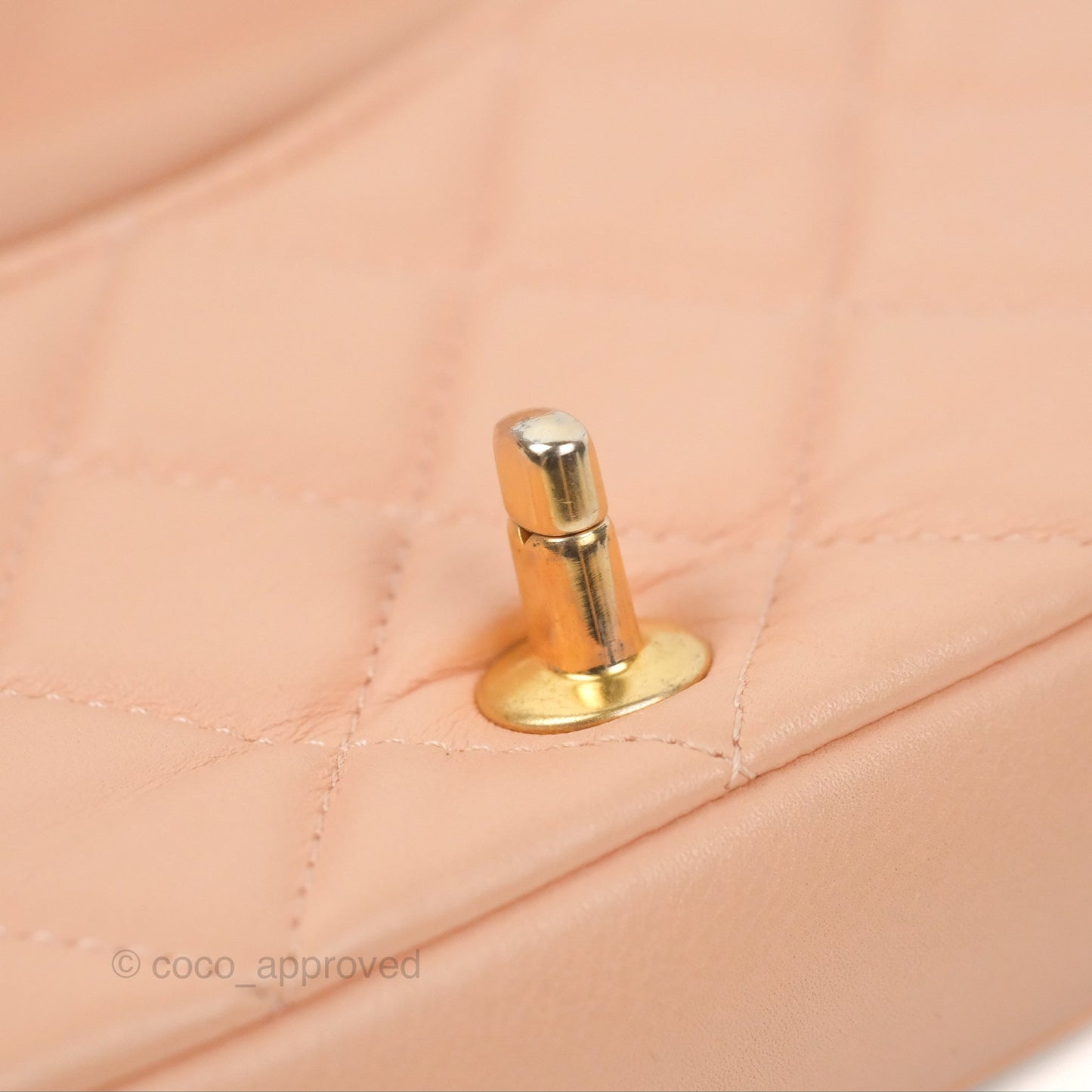 Chanel Clutch with Chain Beige Pink Calfskin Aged Gold Hardware