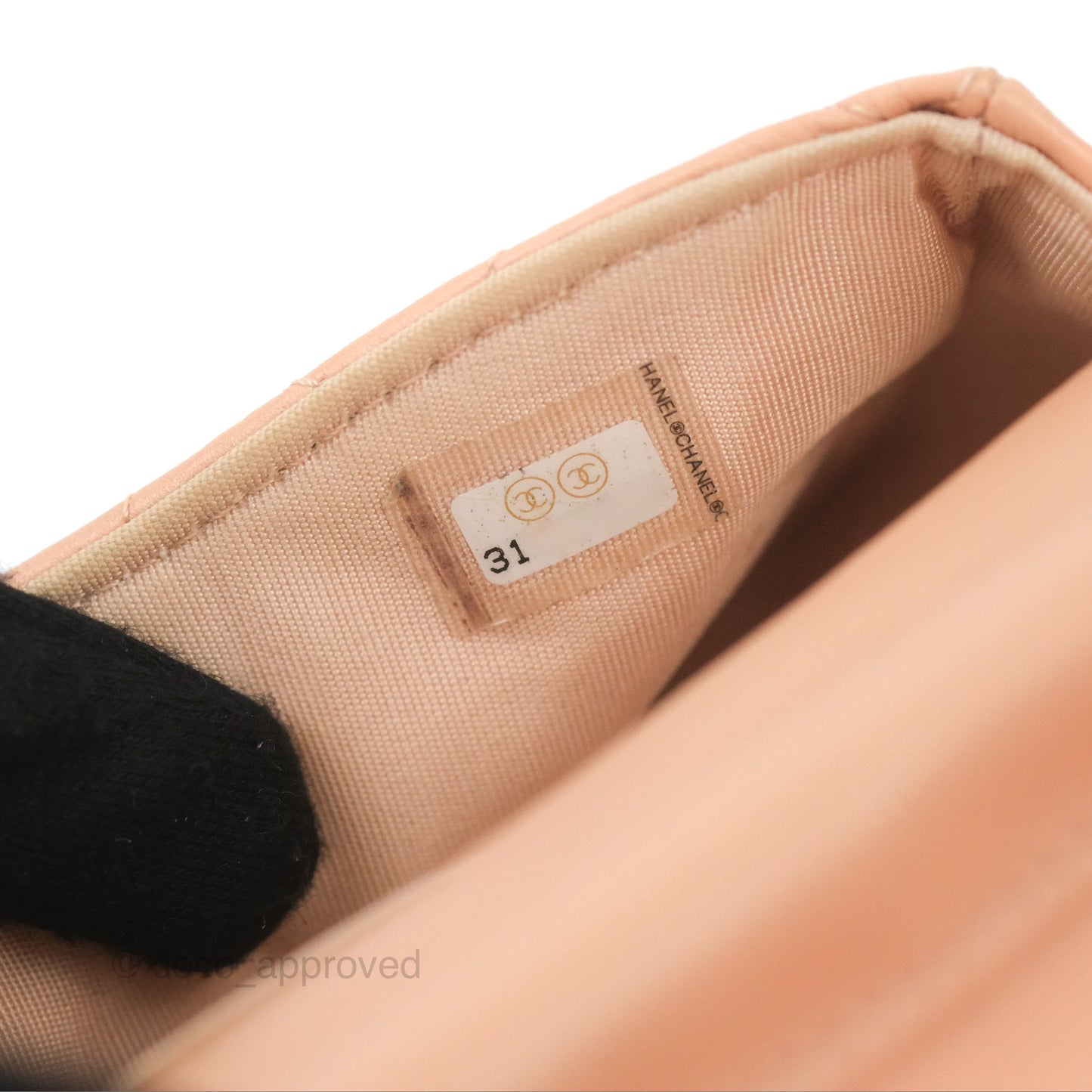 Chanel Clutch with Chain Beige Pink Calfskin Aged Gold Hardware