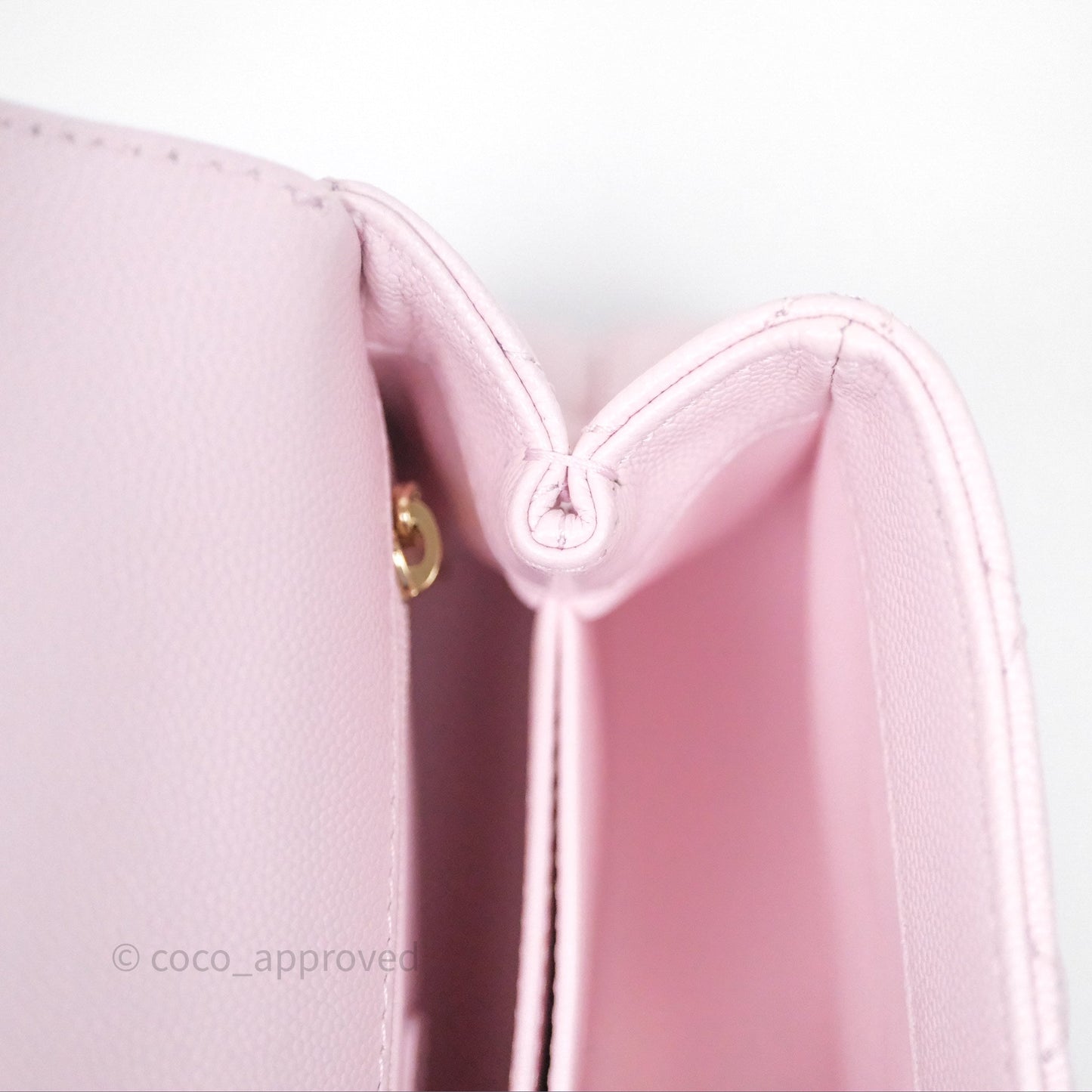 Chanel Small Coco Handle Quilted Light Lilac Pink Caviar Gold Hardware