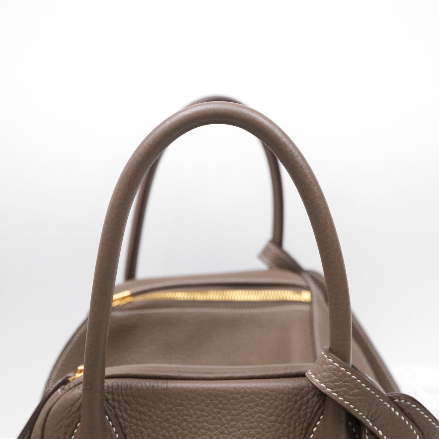 Hermès Lindy 30 Etoupe 18 Clemence Gold Hardware