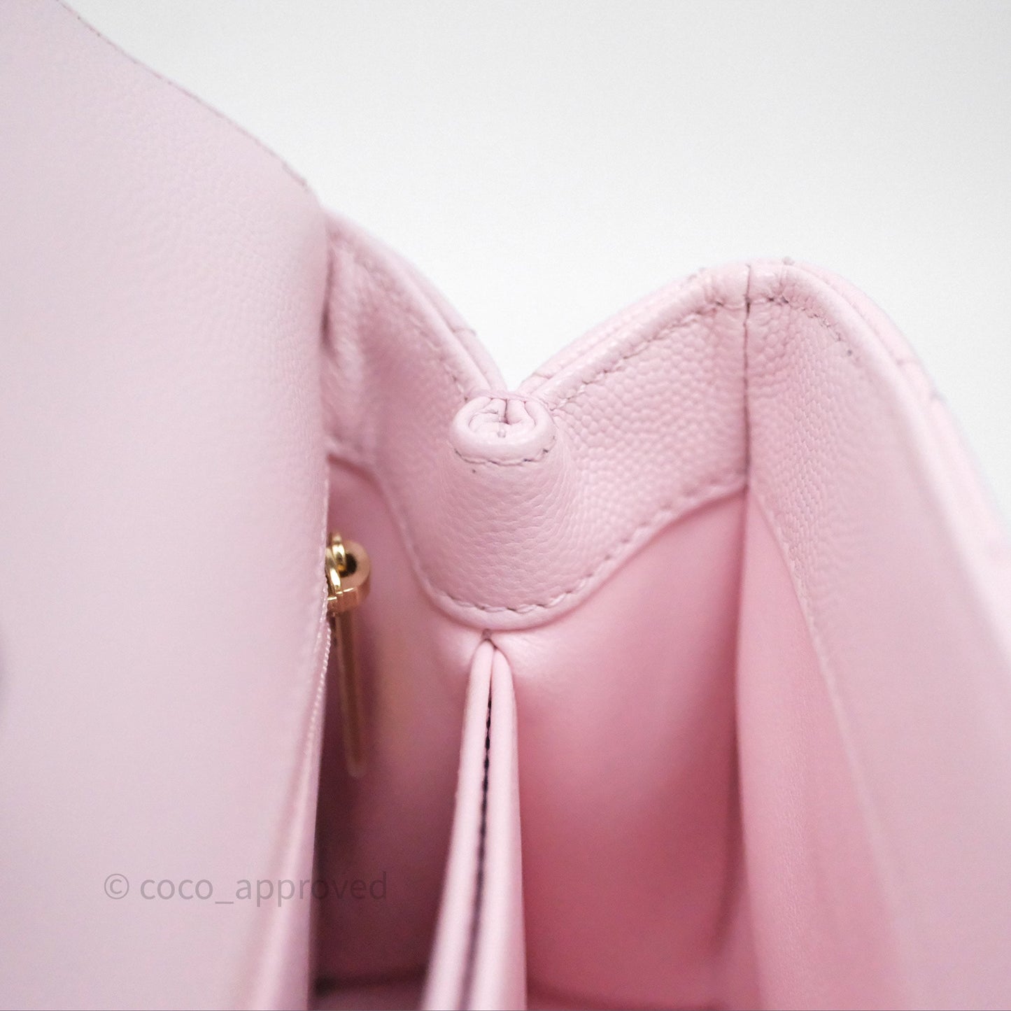 Chanel Small Coco Handle Quilted Light Lilac Pink Caviar Gold Hardware