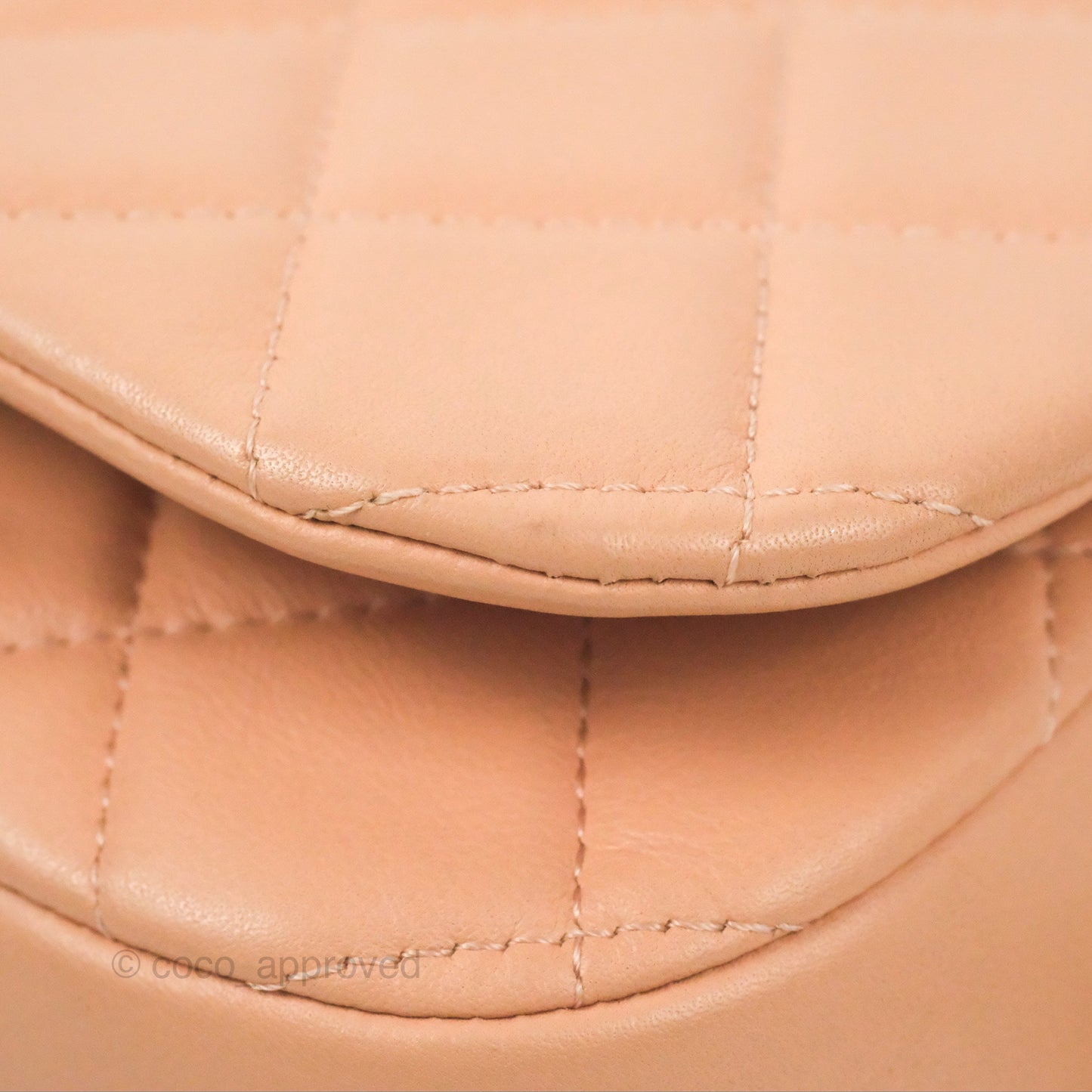 Chanel Clutch with Chain Beige Pink Calfskin Aged Gold Hardware
