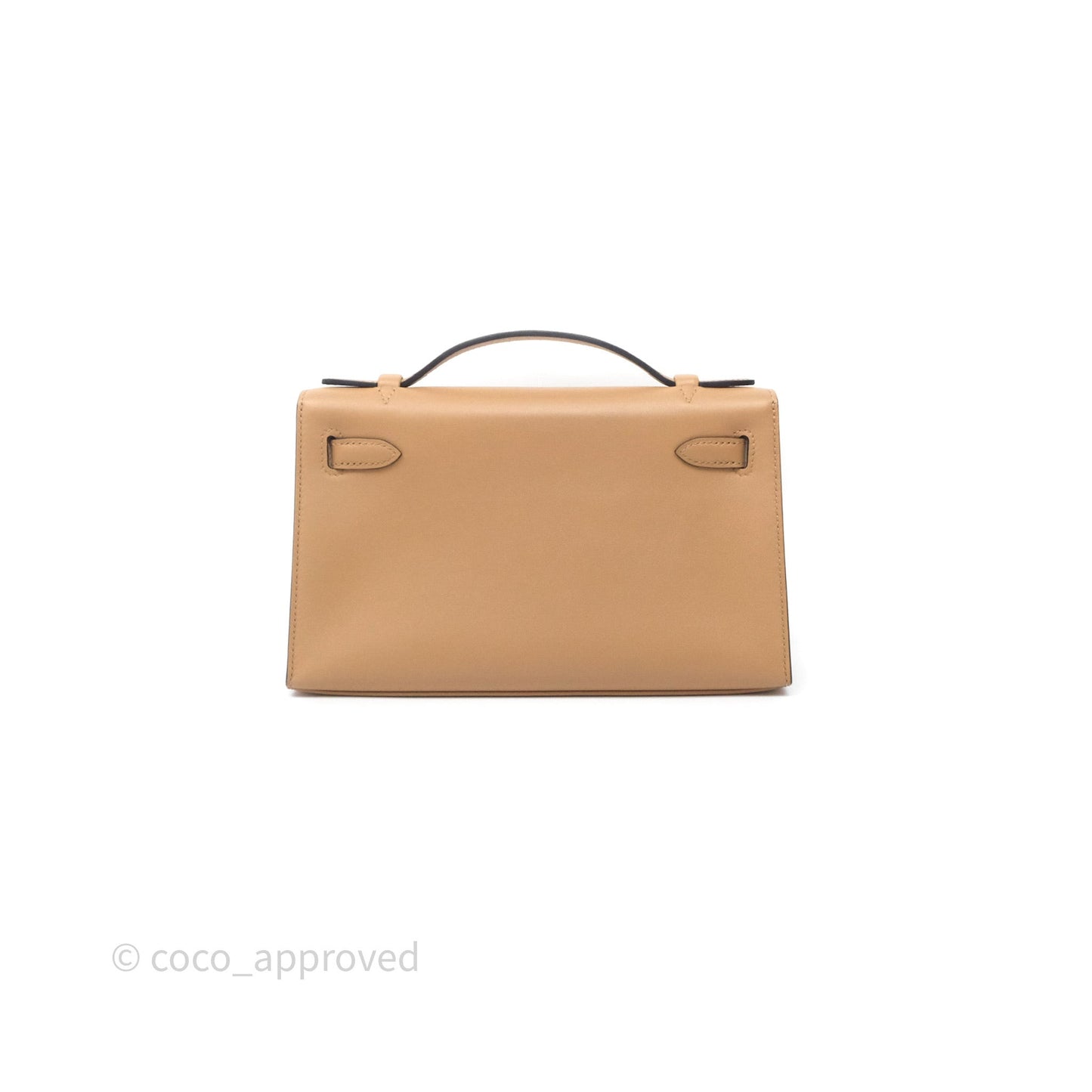 Hermes Kelly Pochette Veau Swift Chai 0M Gold Hardware