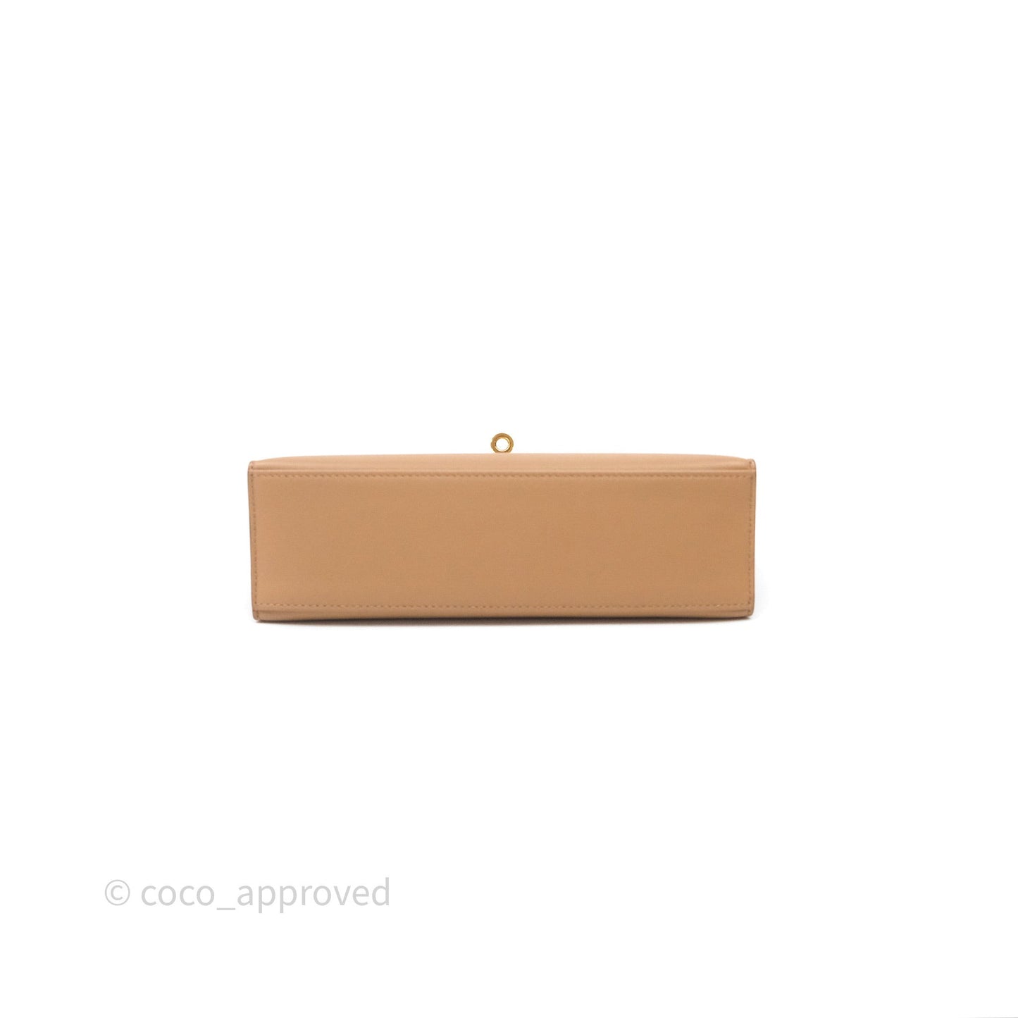 Hermes Kelly Pochette Veau Swift Chai 0M Gold Hardware