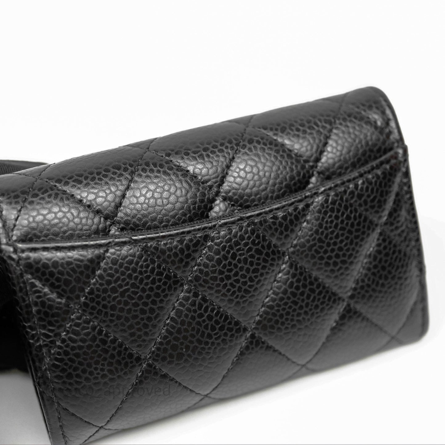 Chanel Quilted Flap Card Holder Black Caviar Gold Hardware