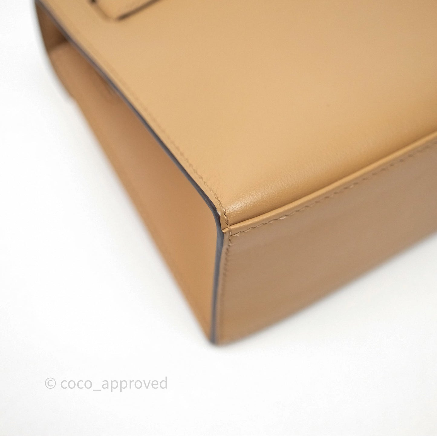 Hermes Kelly Pochette Veau Swift Chai 0M Gold Hardware