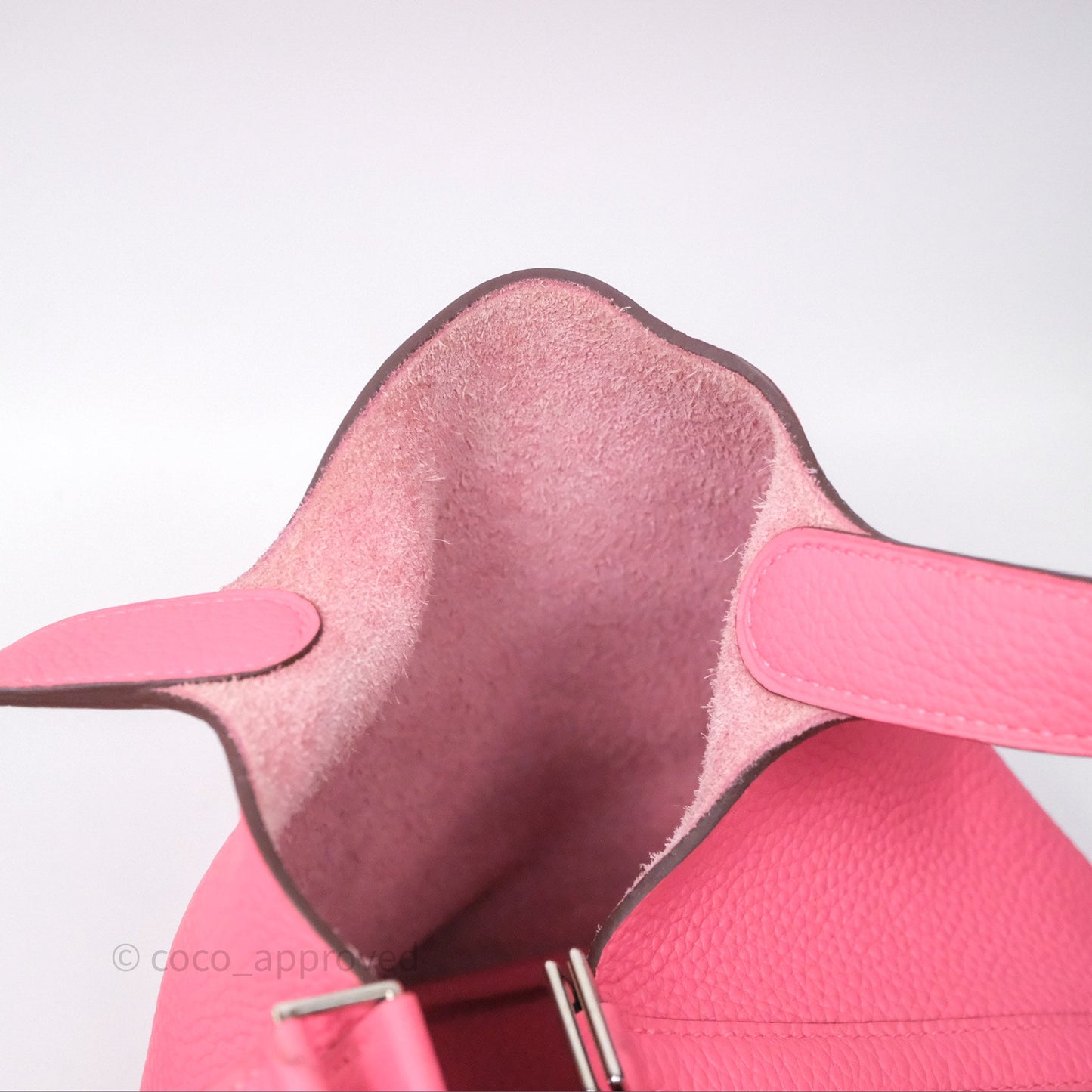 Hermes Picotin 18 Rose Azalee 8W Clemence Palladium Hardware