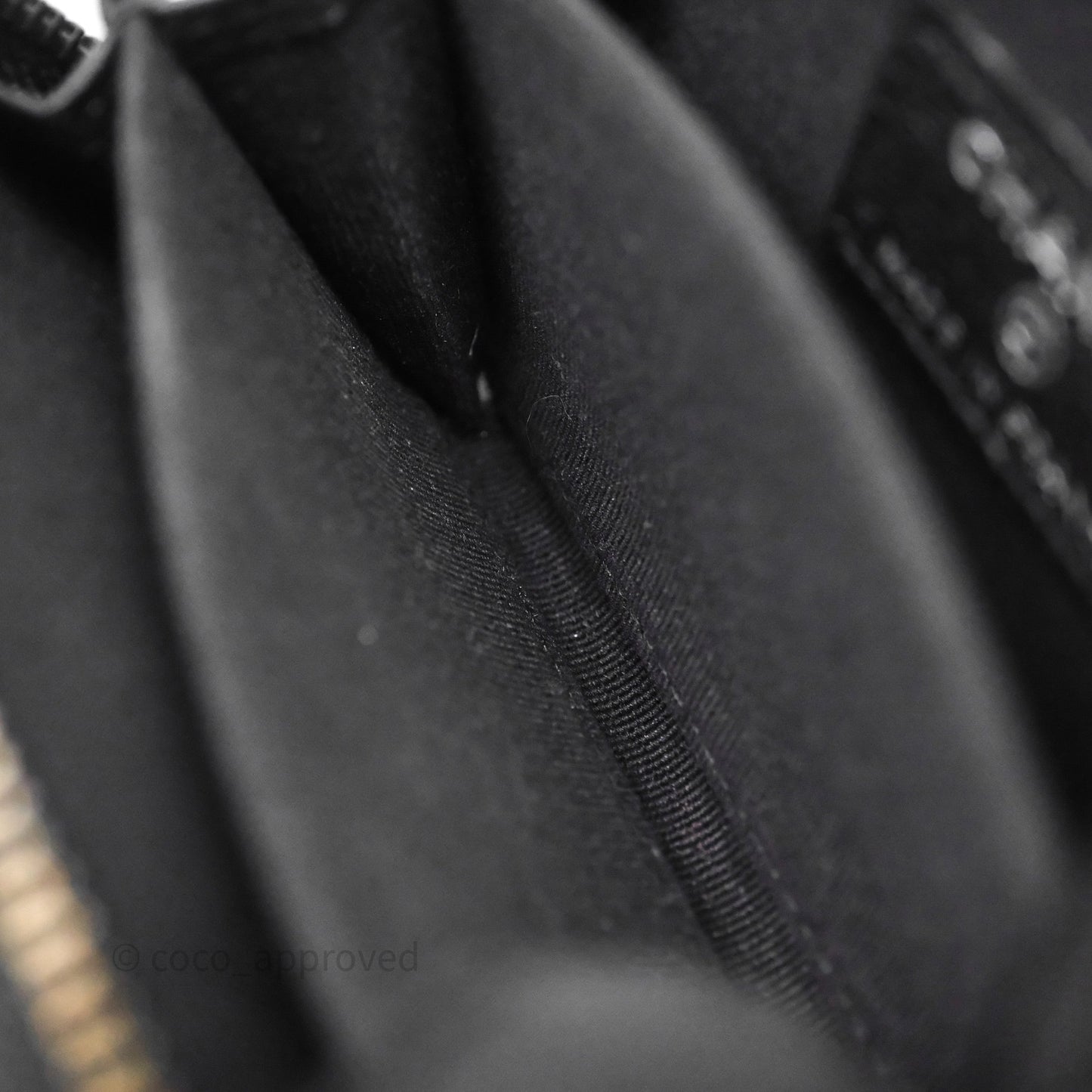 Chanel Quilted Zip Card Holder Lambskin So Black