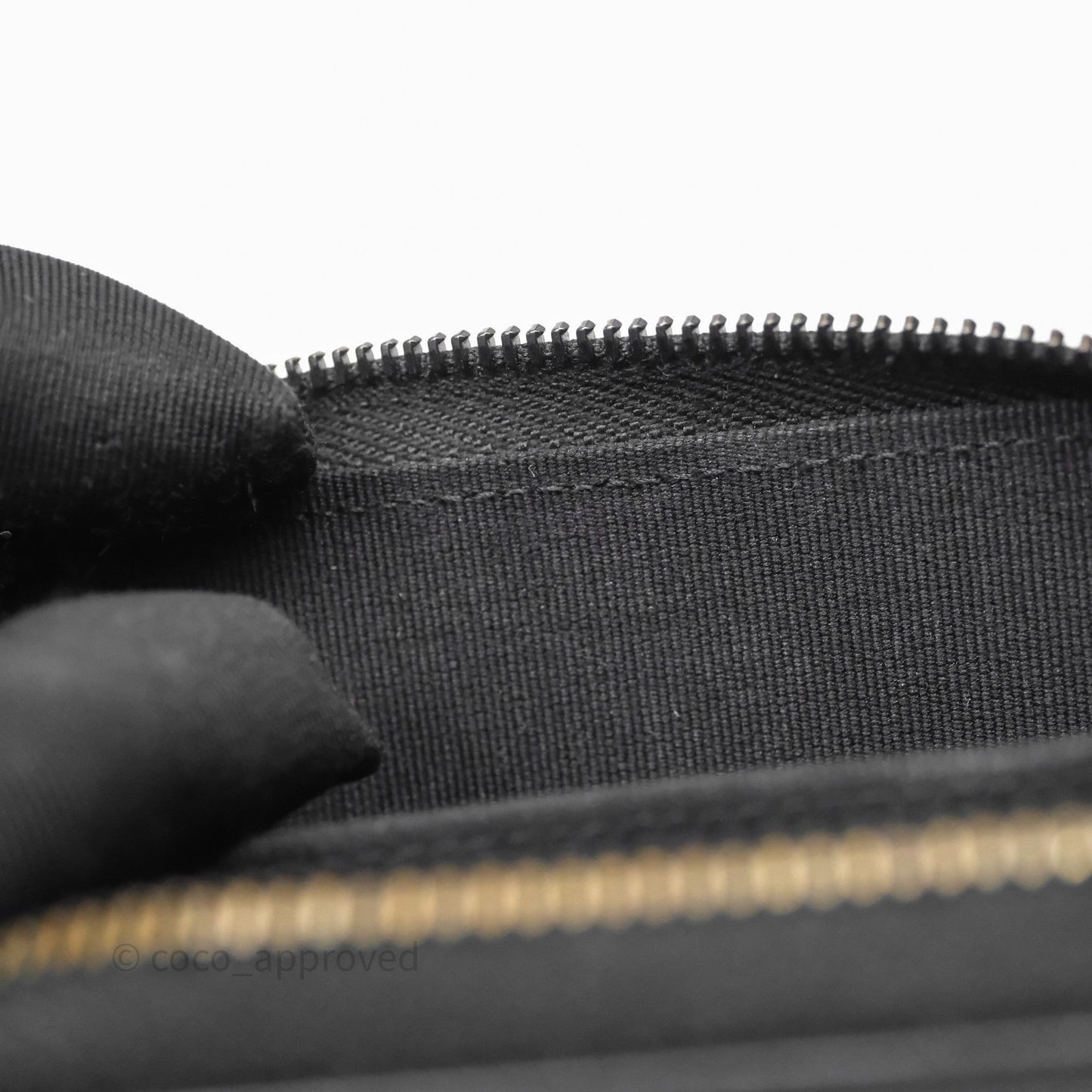 Chanel Quilted Zip Card Holder Lambskin So Black