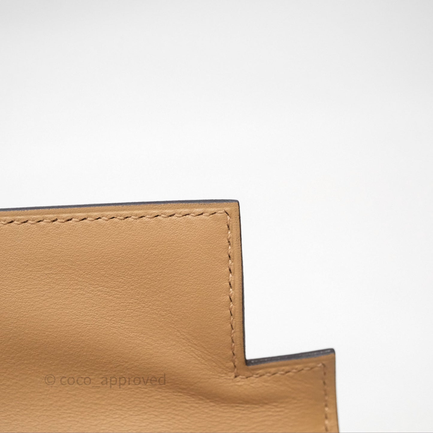 Hermes Kelly Pochette Veau Swift Chai 0M Gold Hardware