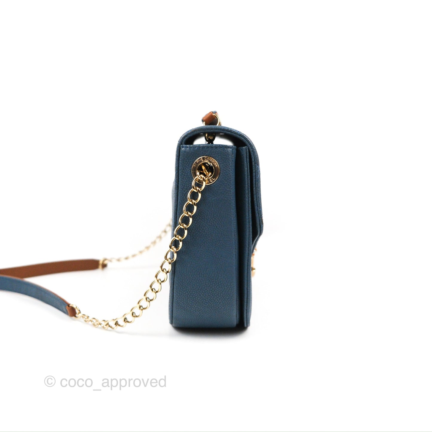 Chanel Medium CC Cuba Flap Bag Blue Caviar Silver Hardware