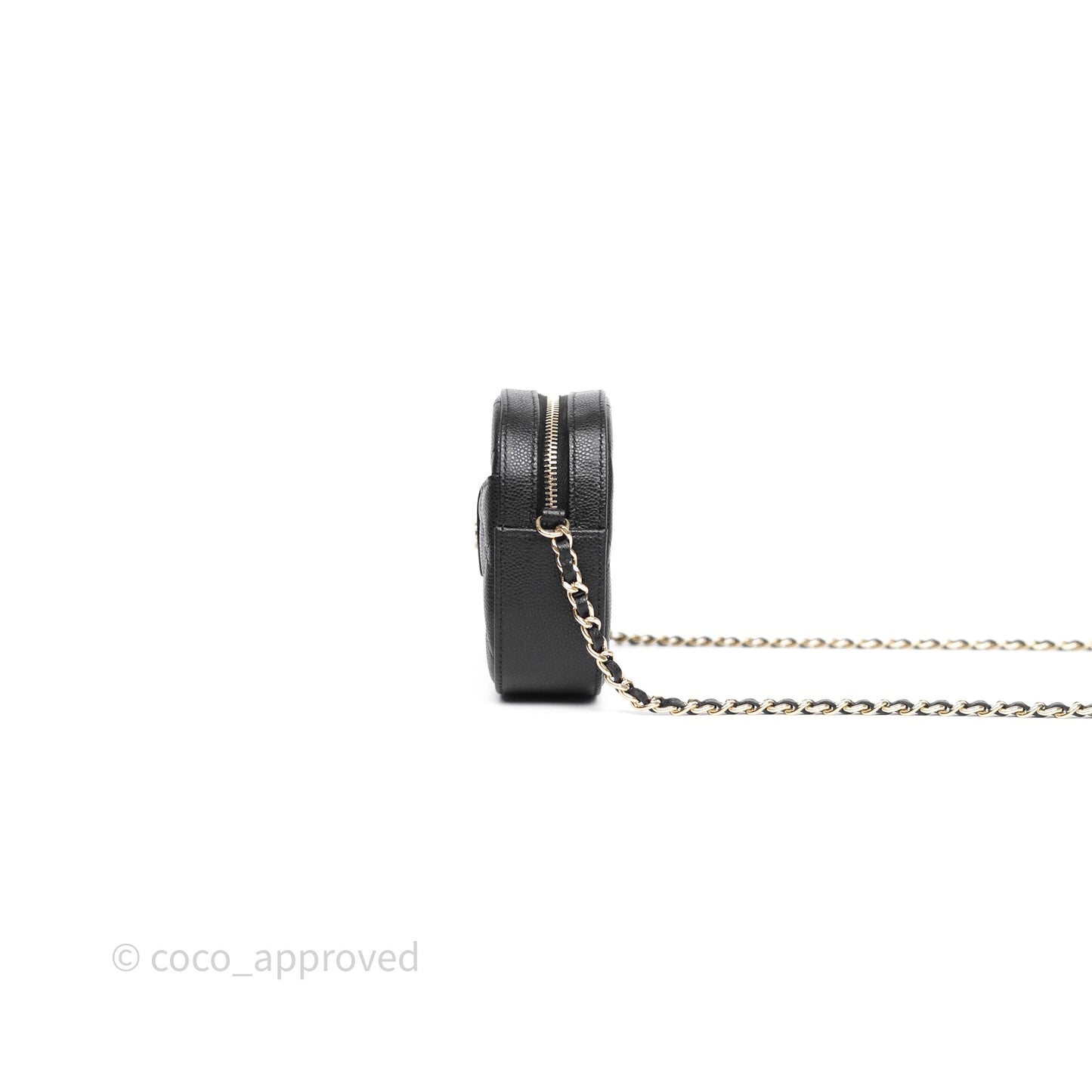Chanel Mini Camera Bag with Chain Black Caviar Gold Hardware 24S