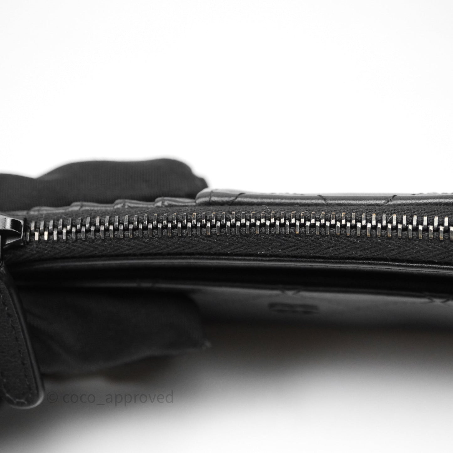 Chanel Quilted Zip Card Holder So Black Lambskin