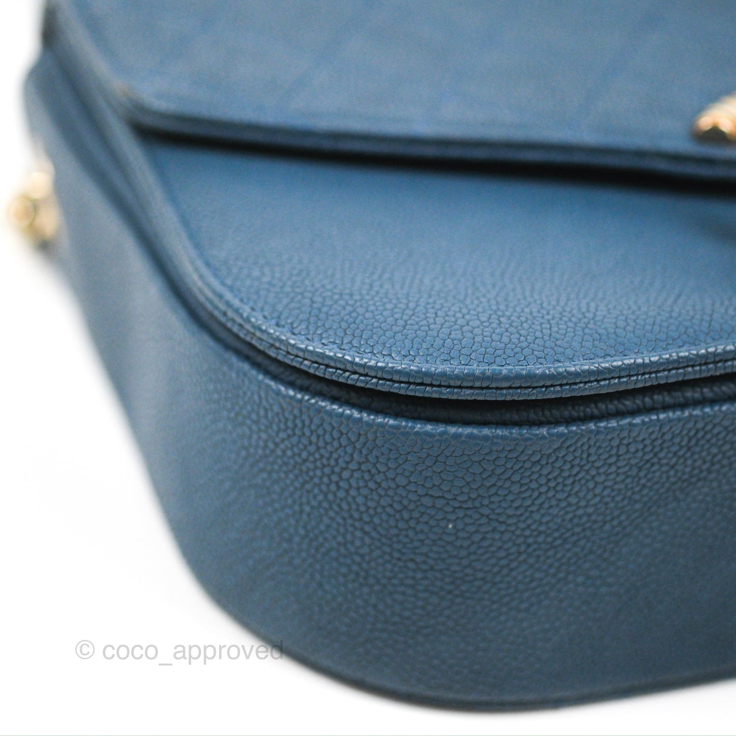 Chanel Medium CC Cuba Flap Bag Blue Caviar Silver Hardware