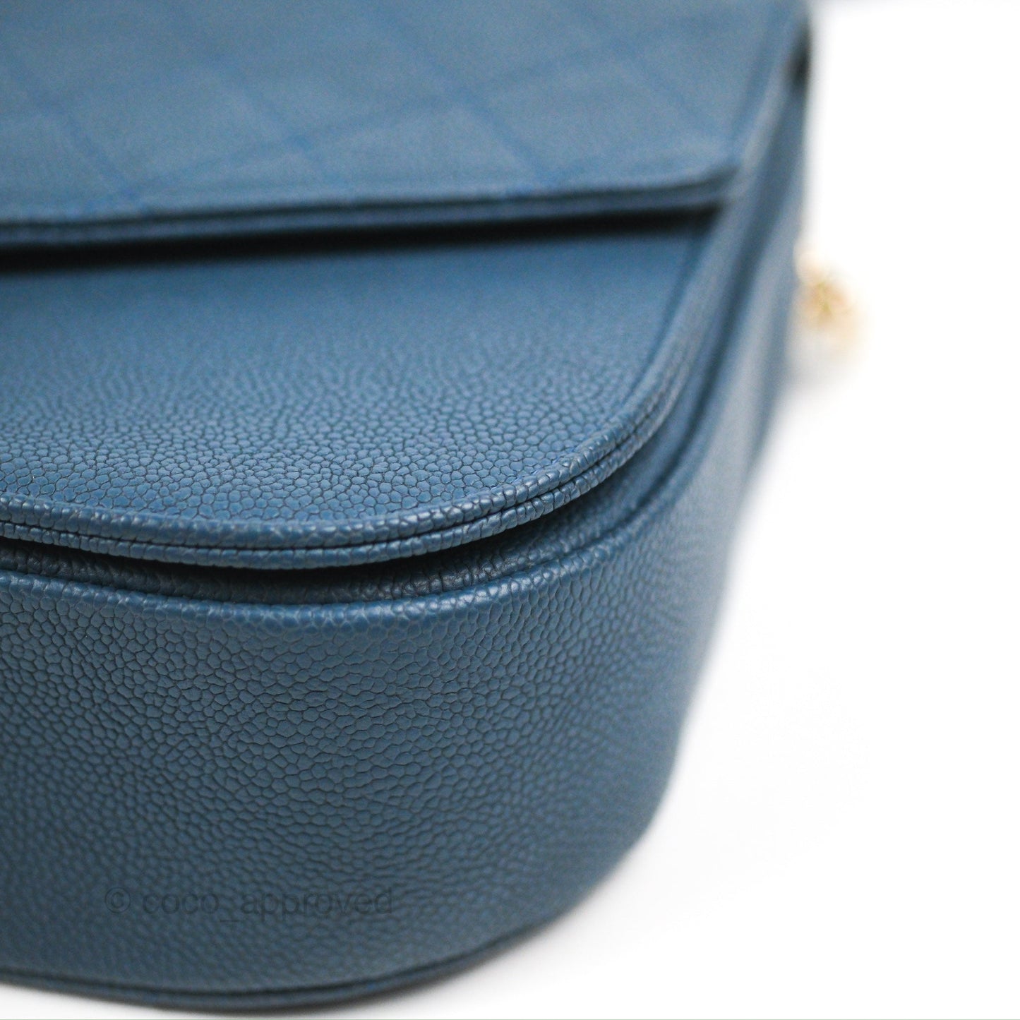 Chanel Medium CC Cuba Flap Bag Blue Caviar Silver Hardware