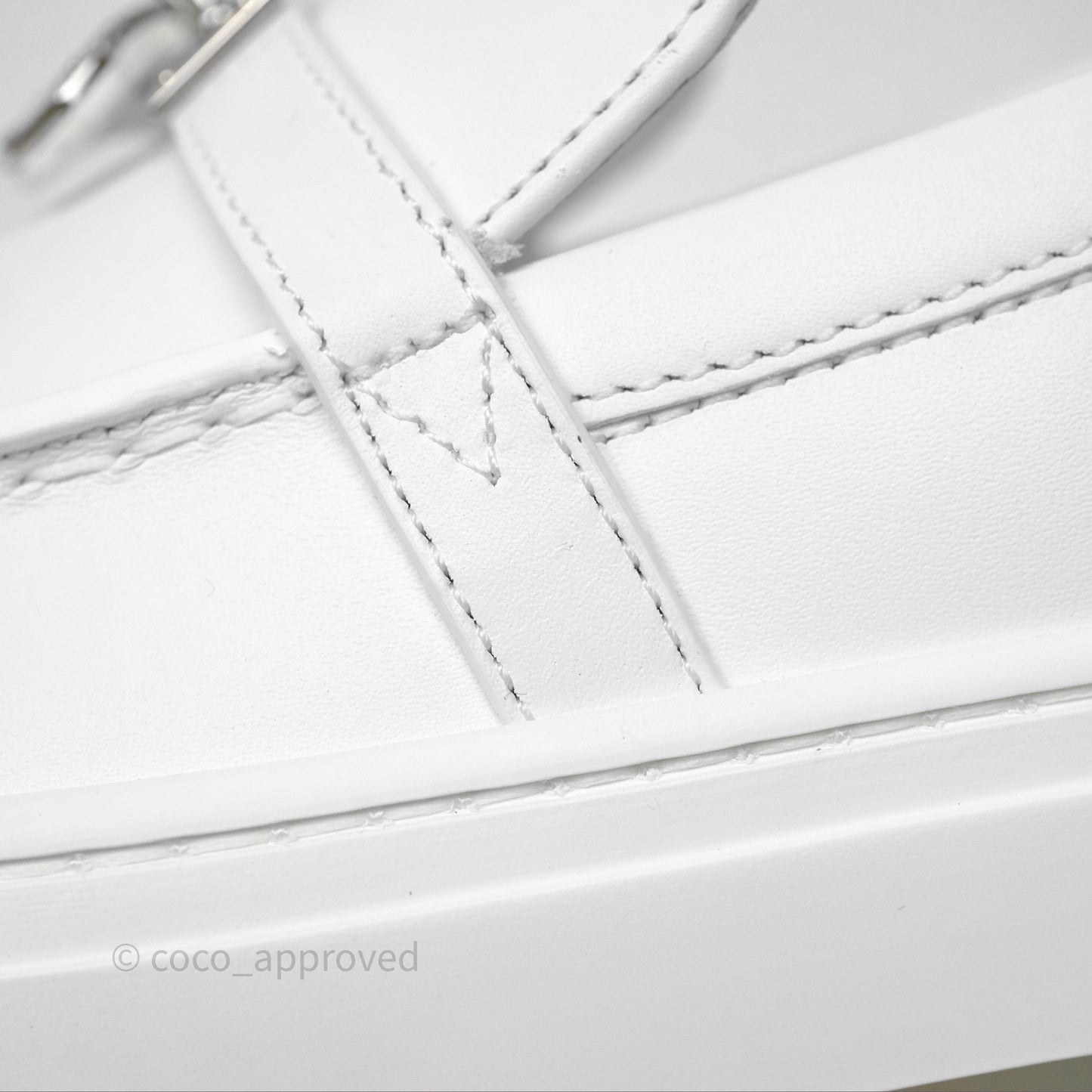 Hermes Game Slip-on Sneaker White Palladium Hardware Size 39