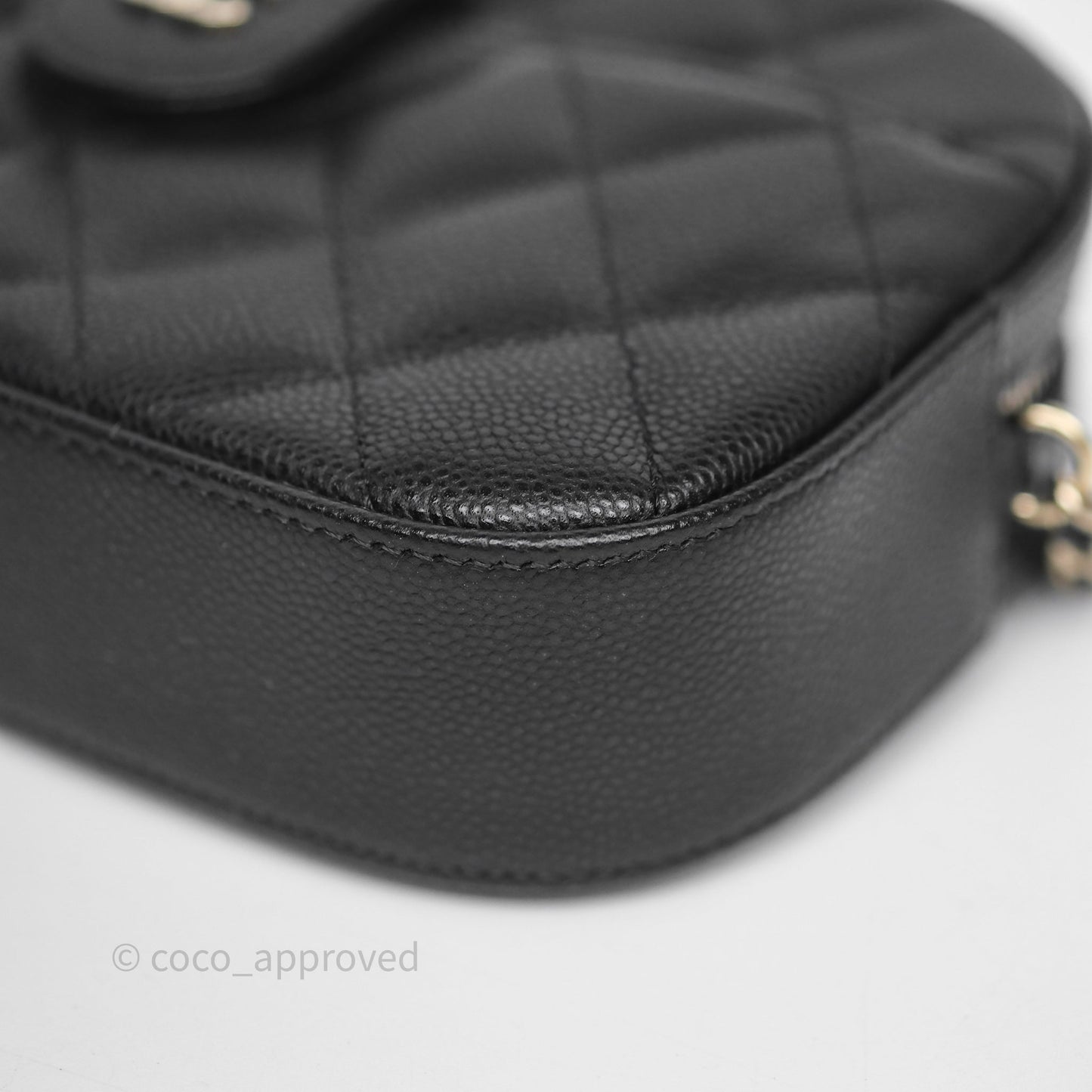 Chanel Mini Camera Bag with Chain Black Caviar Gold Hardware 24S