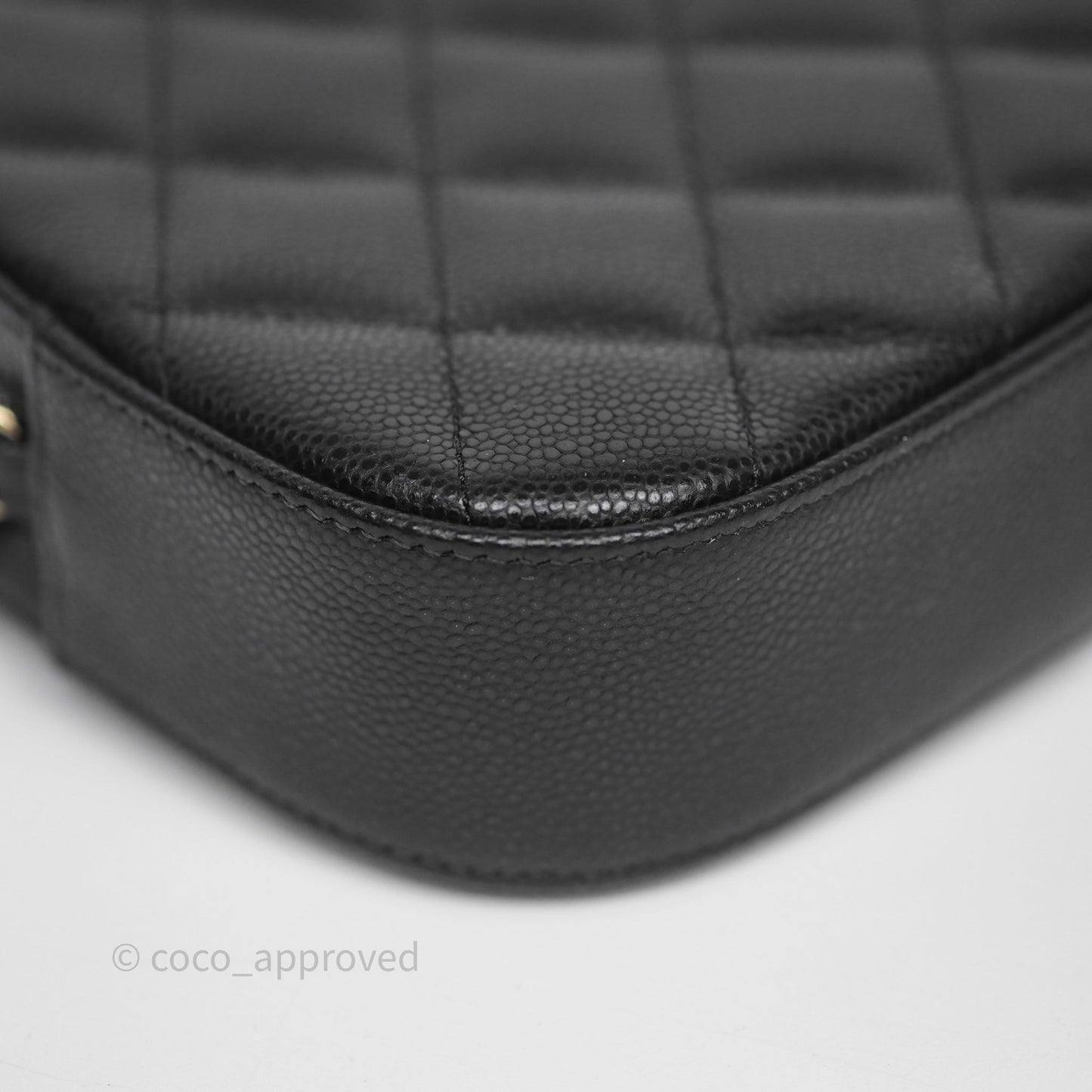 Chanel Mini Camera Bag with Chain Black Caviar Gold Hardware 24S