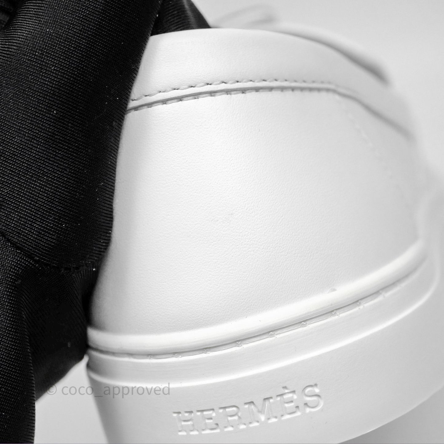Hermes Game Slip-on Sneaker White Palladium Hardware Size 39