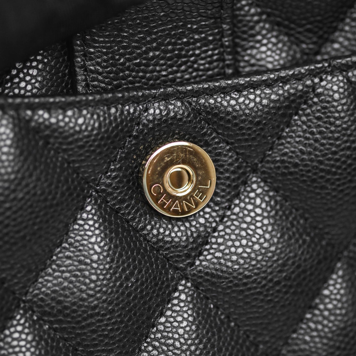 Chanel Mini Camera Bag with Chain Black Caviar Gold Hardware 24S