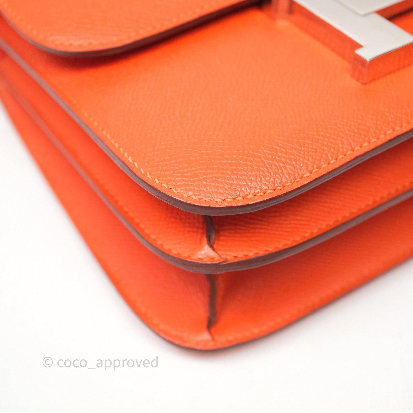 Hermès Constance 24 Orange Epsom Palladium Hardware