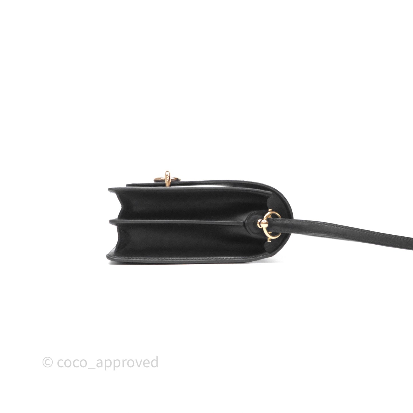 Hermès Roulis Mini 18 Black Noir 89 Gold Hardware