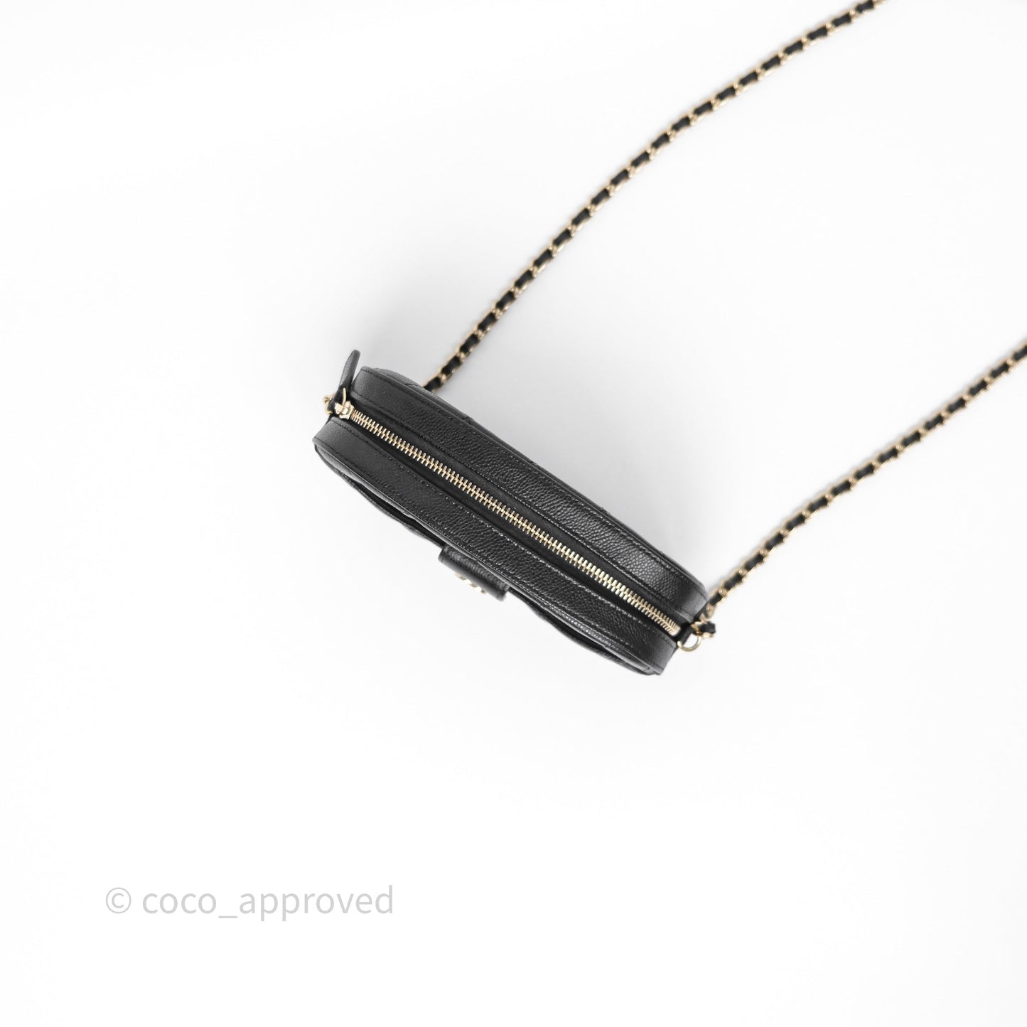 Chanel Mini Camera Bag with Chain Black Caviar Gold Hardware 24S