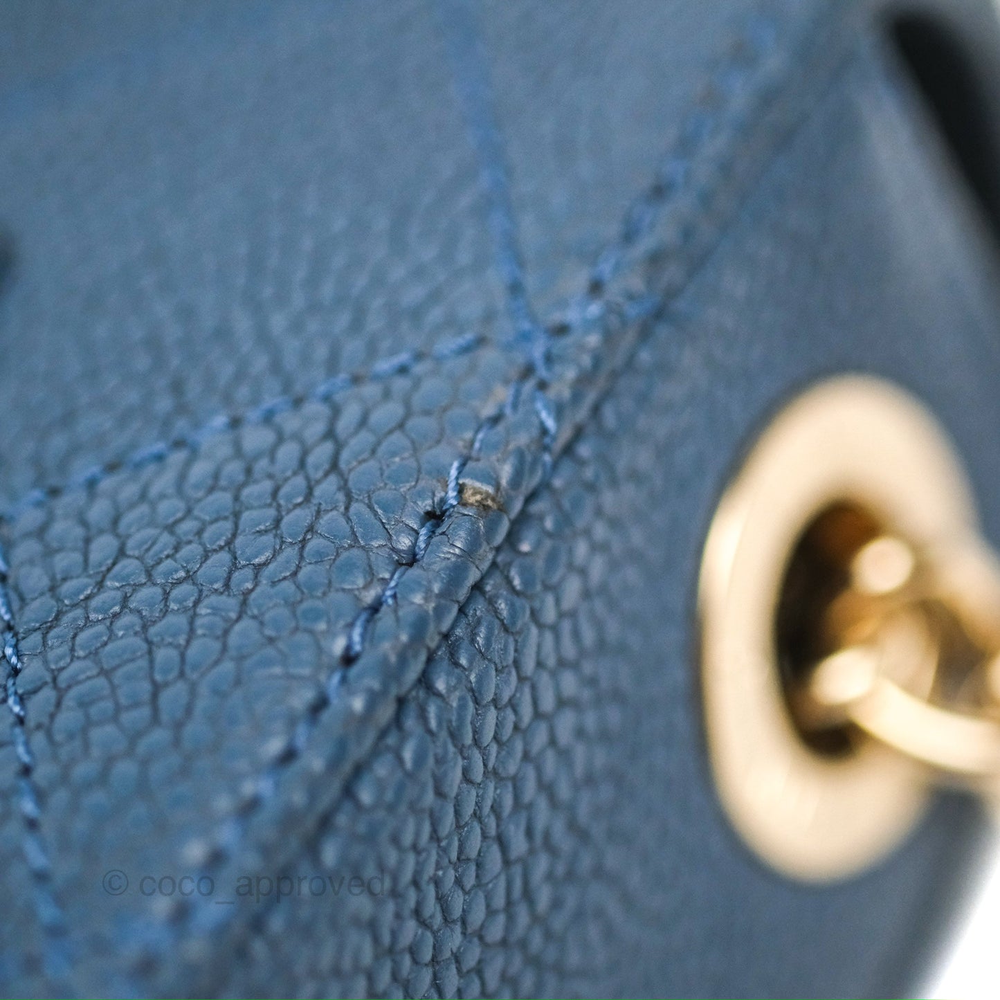 Chanel Medium CC Cuba Flap Bag Blue Caviar Silver Hardware
