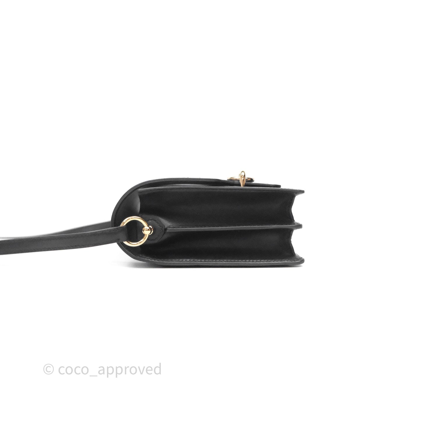Hermès Roulis Mini 18 Black Noir 89 Gold Hardware