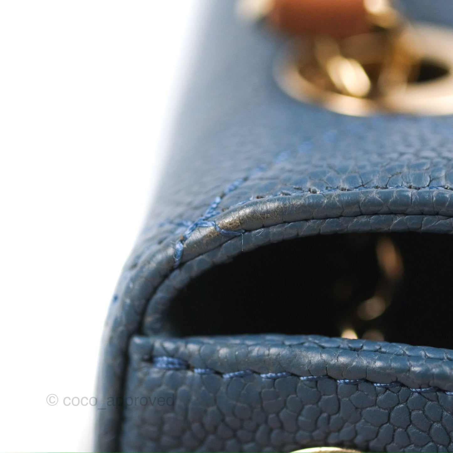 Chanel Medium CC Cuba Flap Bag Blue Caviar Silver Hardware