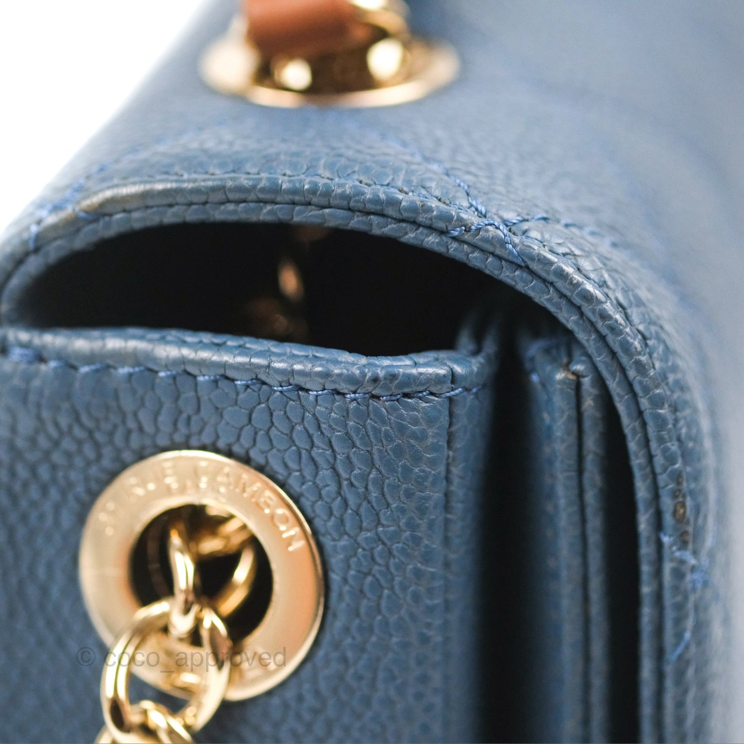 Chanel Medium CC Cuba Flap Bag Blue Caviar Silver Hardware
