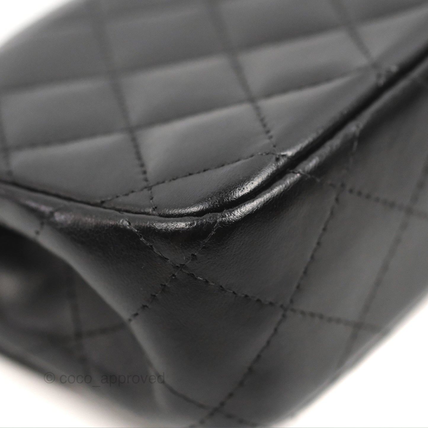Chanel Quilted Extra Mini Rectangular Flap Black Calfskin Silver Hardware