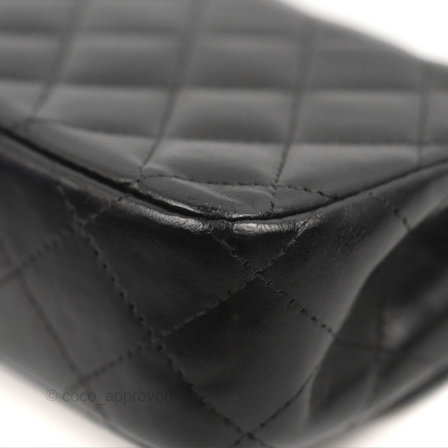 Chanel Quilted Extra Mini Rectangular Flap Black Calfskin Silver Hardware