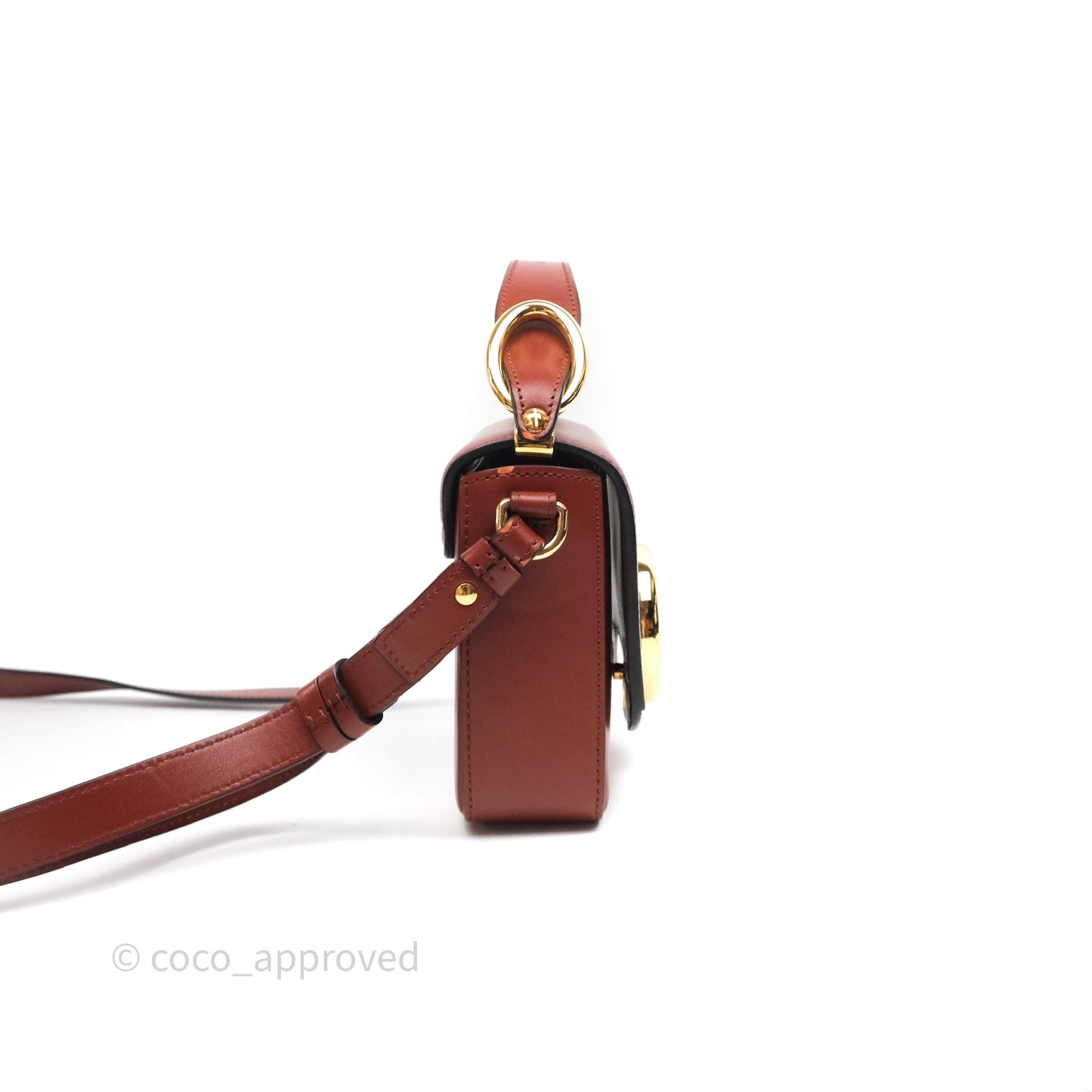 Chloé Mini C Bag Sepia Brown Shiny/Suede Calfskin