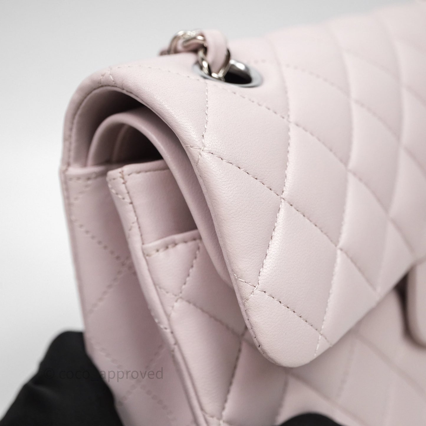 Chanel Small Classic Quilted Flap Lilac Lambskin Silver Hardware