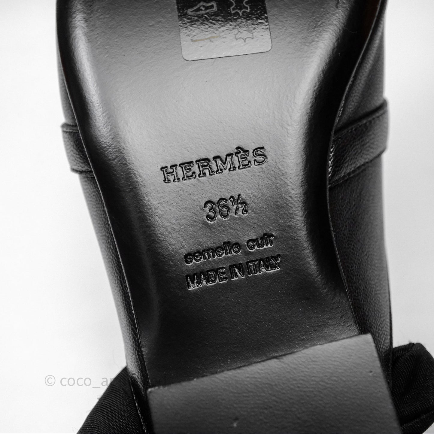 Hermès Oz Mules Black Calfskin Rose Gold Hardware Size 36.5