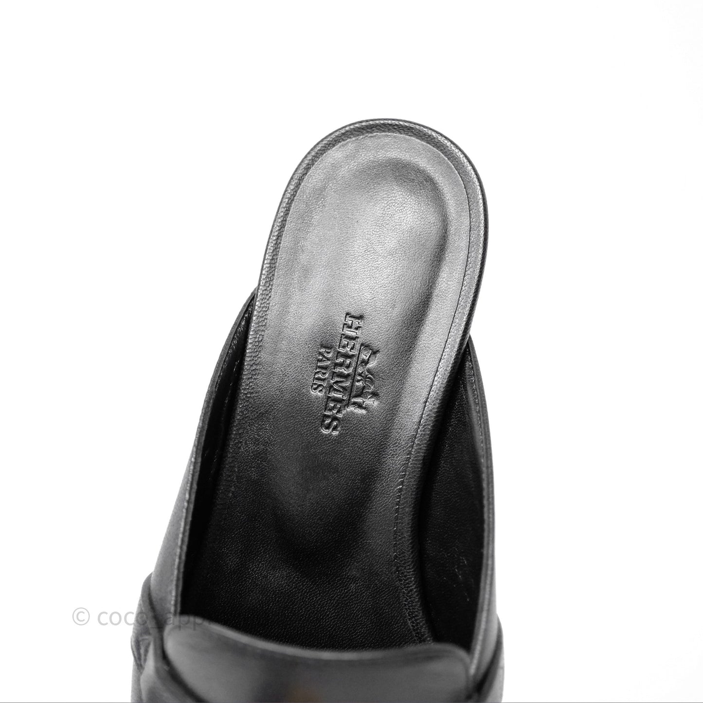 Hermès Oz Mules Black Calfskin Rose Gold Hardware Size 36.5