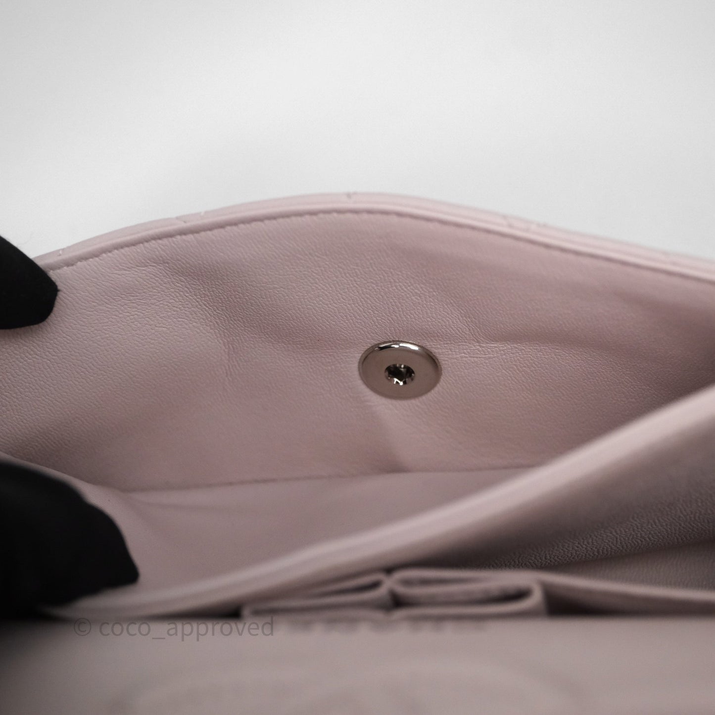 Chanel Small Classic Quilted Flap Lilac Lambskin Silver Hardware