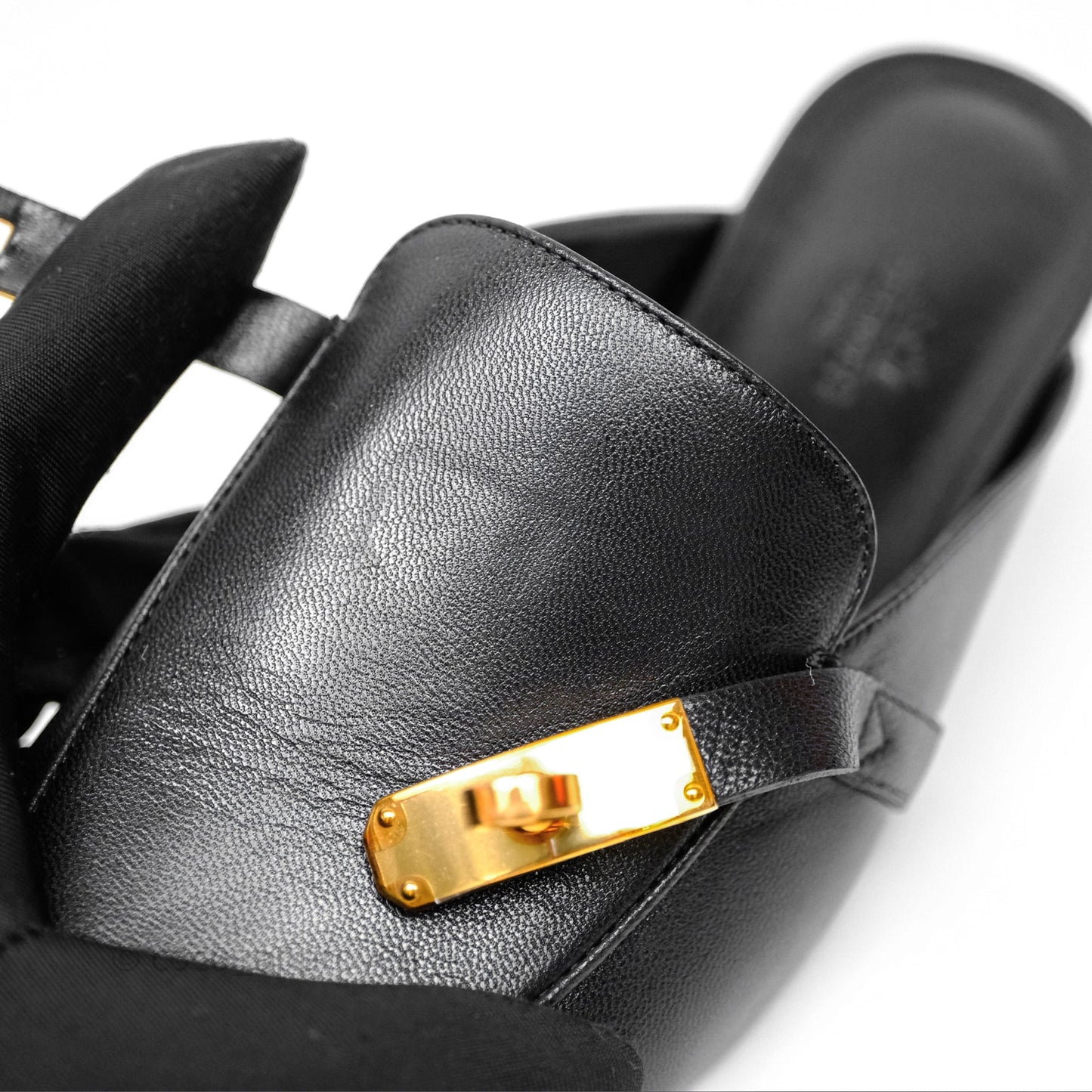 Hermès Oz Mules Black Calfskin Rose Gold Hardware Size 36.5