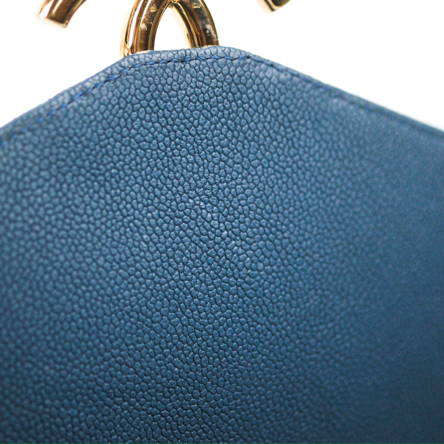 Chanel Medium CC Cuba Flap Bag Blue Caviar Silver Hardware